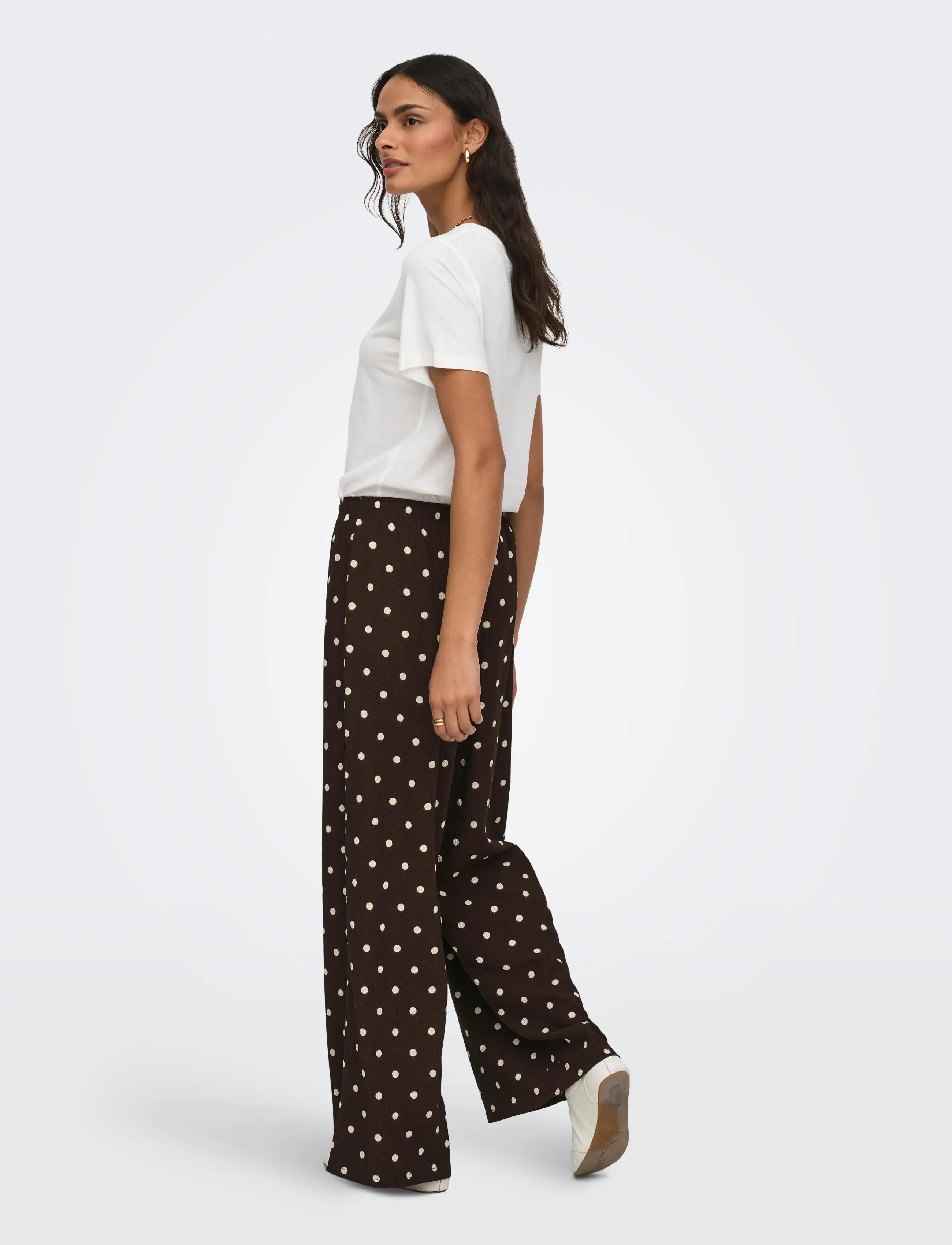 JDY - JDYDEBBIE NEW LOOSE PANT JRS DIA - pantalons larges - coffee bean - 3