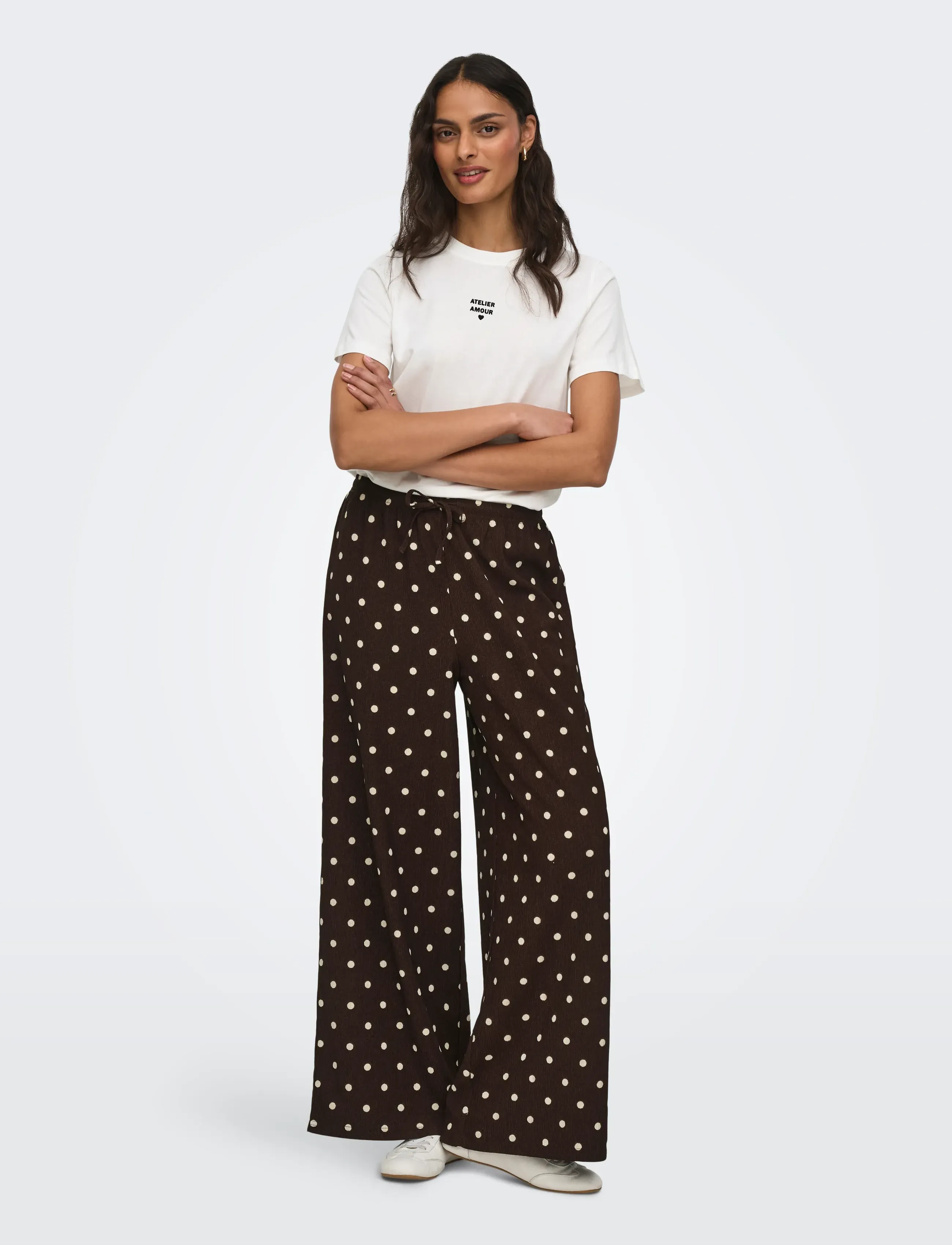 JDY - JDYDEBBIE NEW LOOSE PANT JRS DIA - pantalons larges - coffee bean - 4