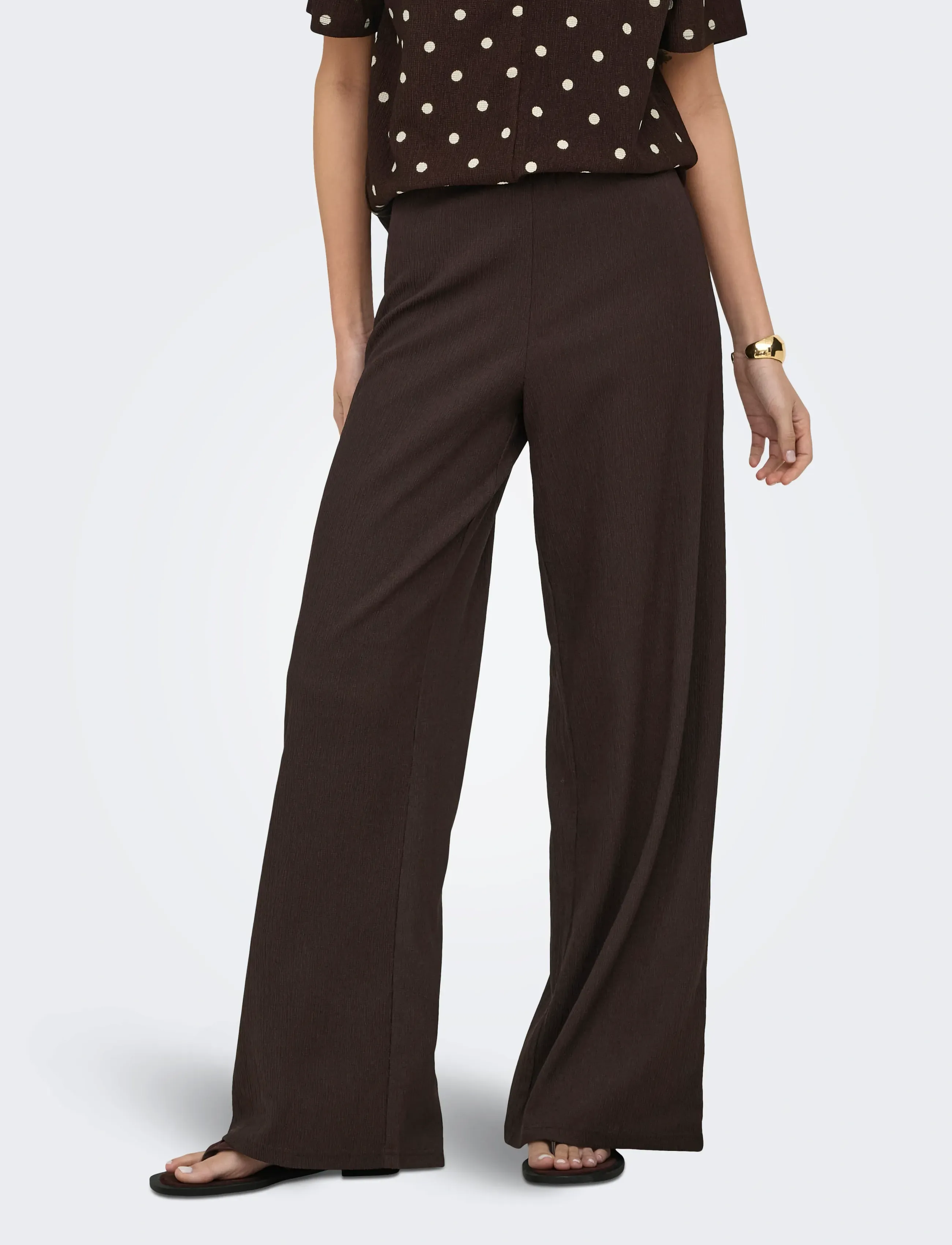 JDY JDYDEBBIE NEW LOOSE PANT JRS DIA - Tøj - COFFEE BEAN / brown
