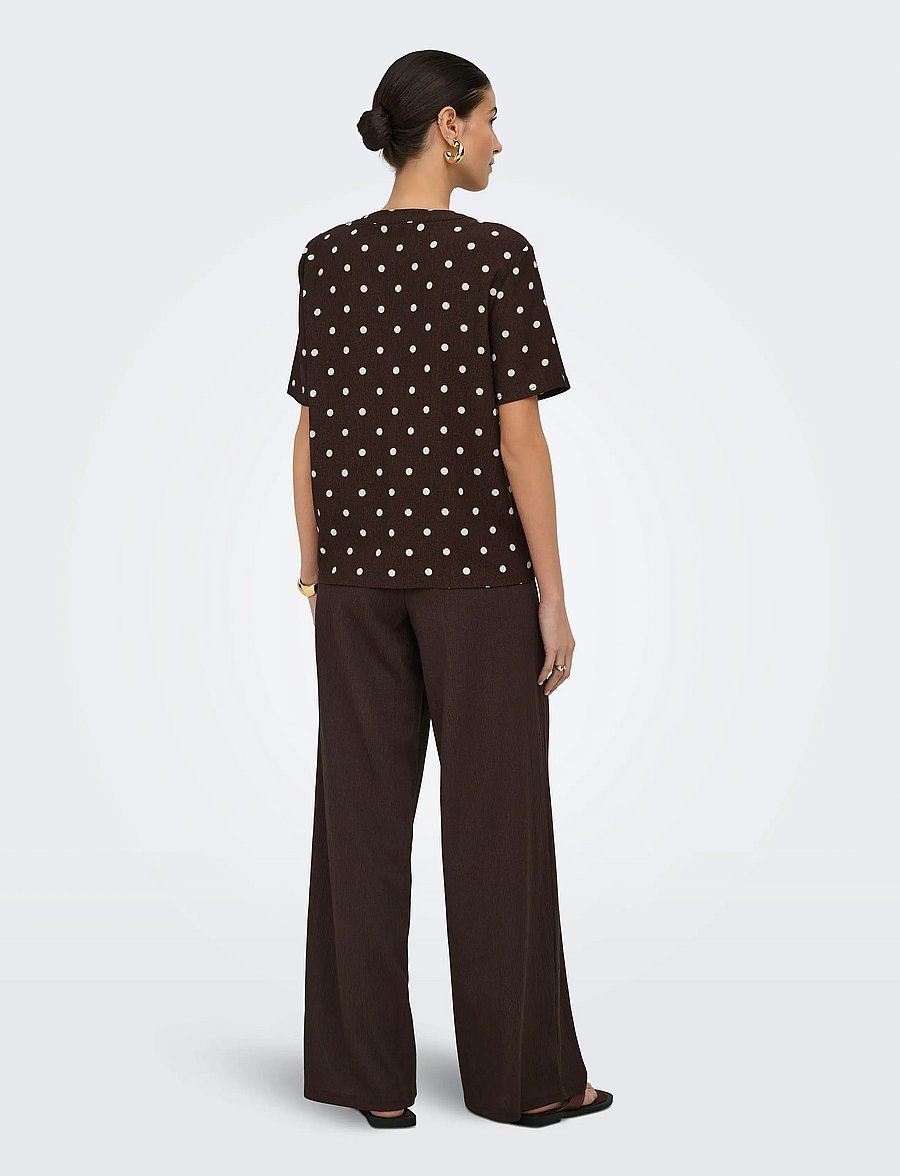 JDY - JDYDEBBIE NEW LOOSE PANT JRS DIA - bukser med brede ben - coffee bean - 3