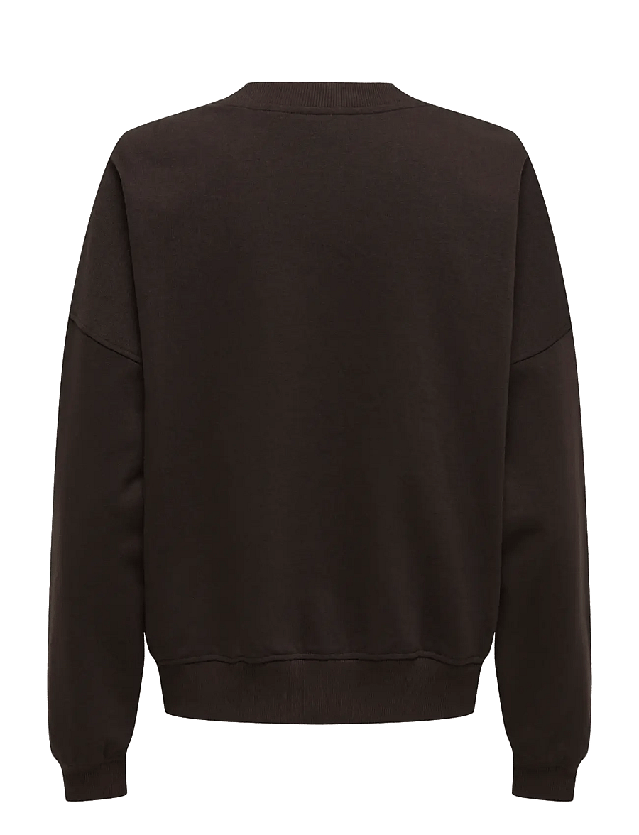 JDY - JDYMESA LIFE L/S O-NK EMB SWEAT JRS NOOS - hverdags stil - ganache - 2