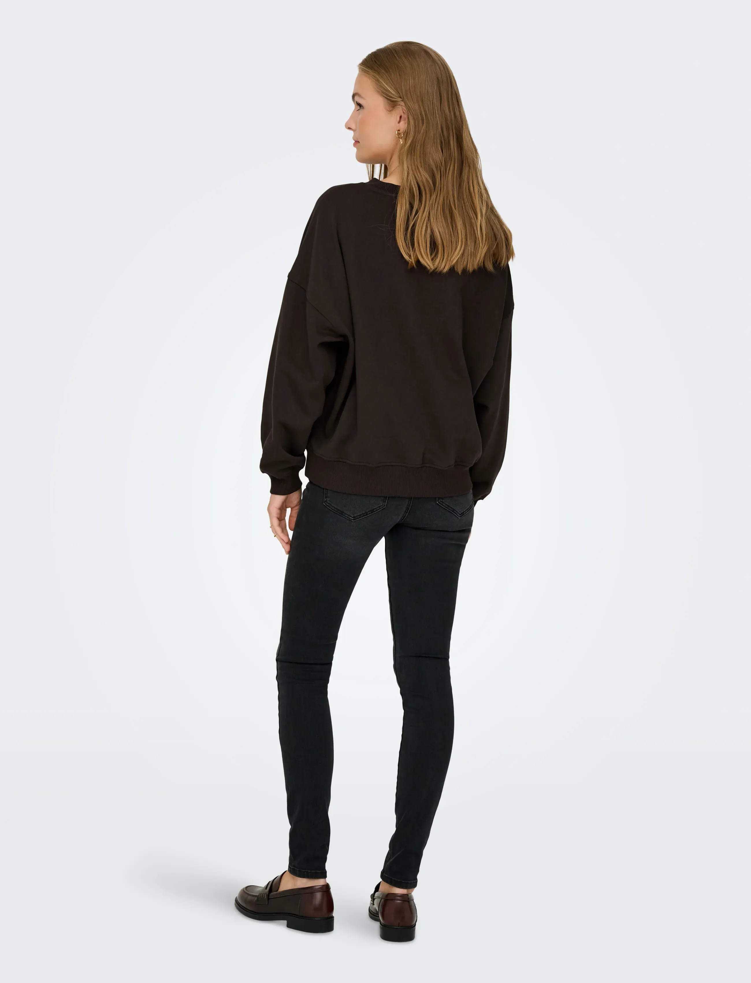 JDY - JDYMESA LIFE L/S O-NK EMB SWEAT JRS NOOS - hverdags stil - ganache - 3