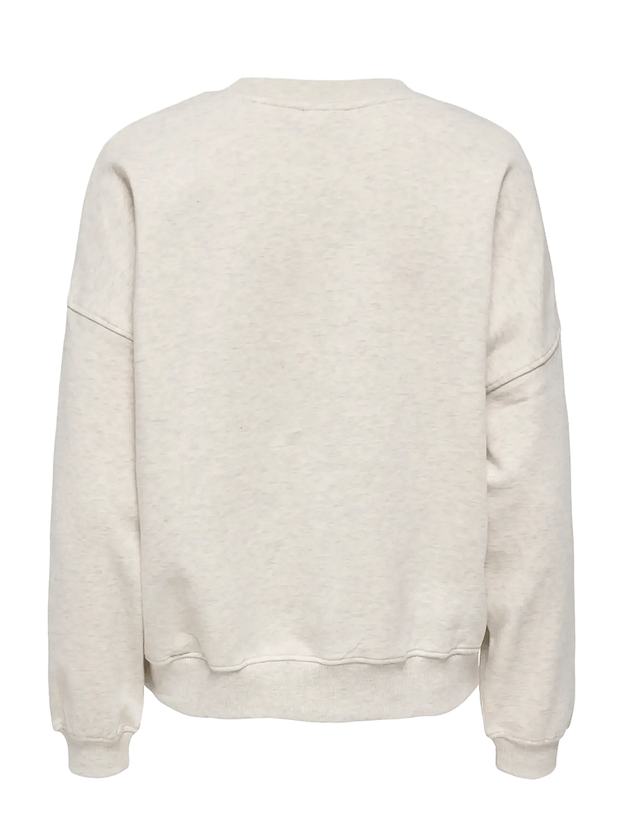 JDY - JDYMESA L/S O-NK EMB SWEAT JRS NOOS - vardagsstil - oatmeal - 2