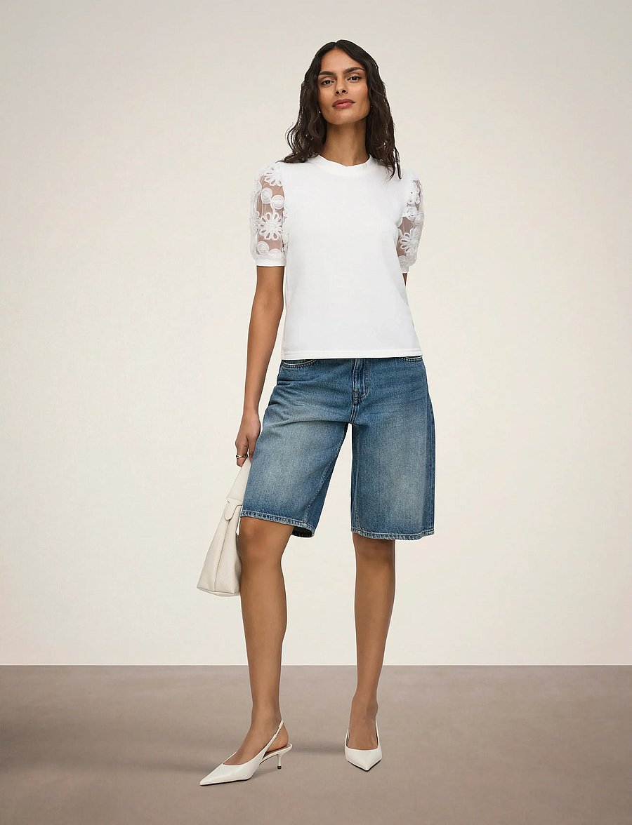 JDY - JDYLINA MW BERMUDA SHORTS DNM NOOS - short en jeans - medium blue denim - 0