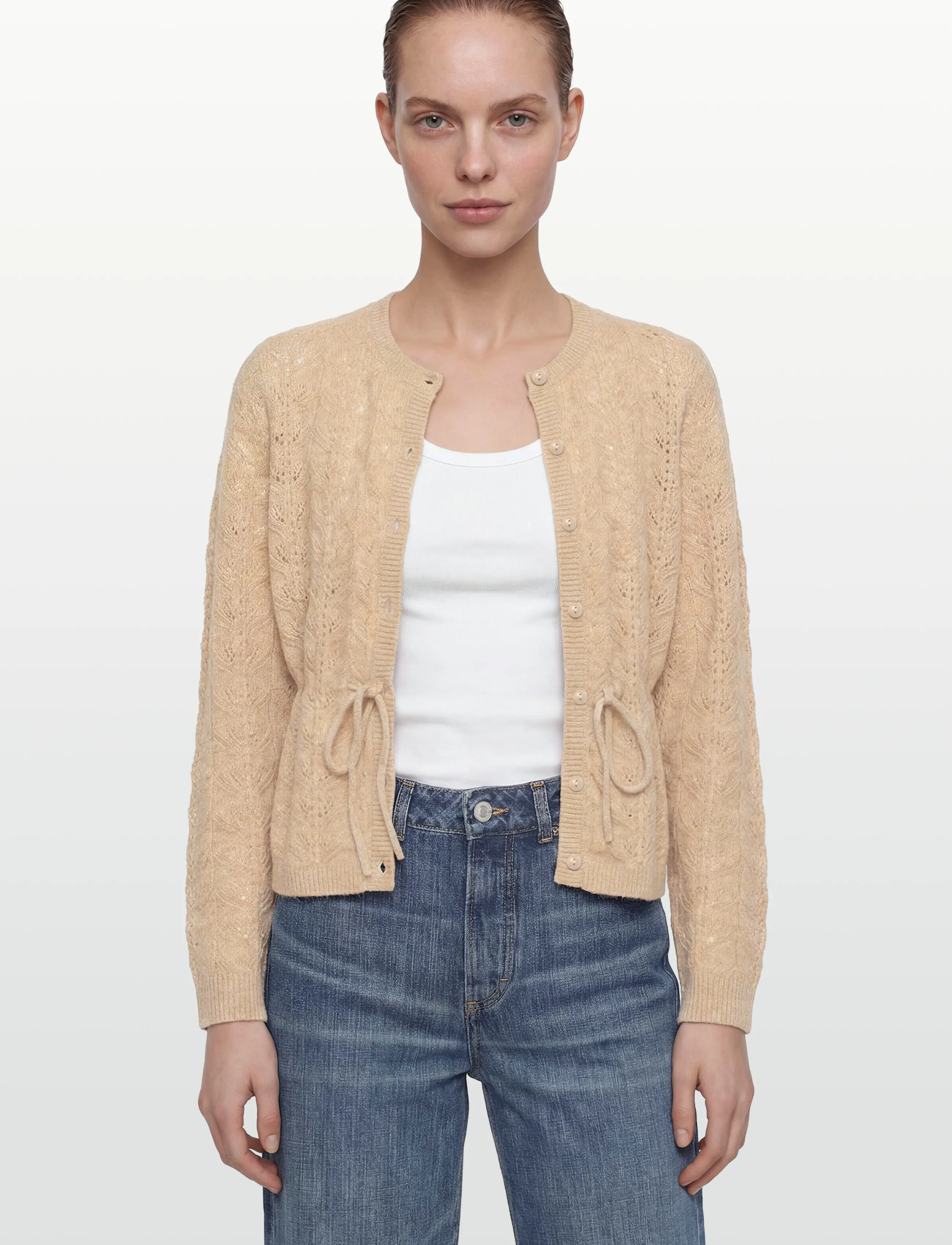 Jdymoon Life L/S Tie Cardigan Knt 2