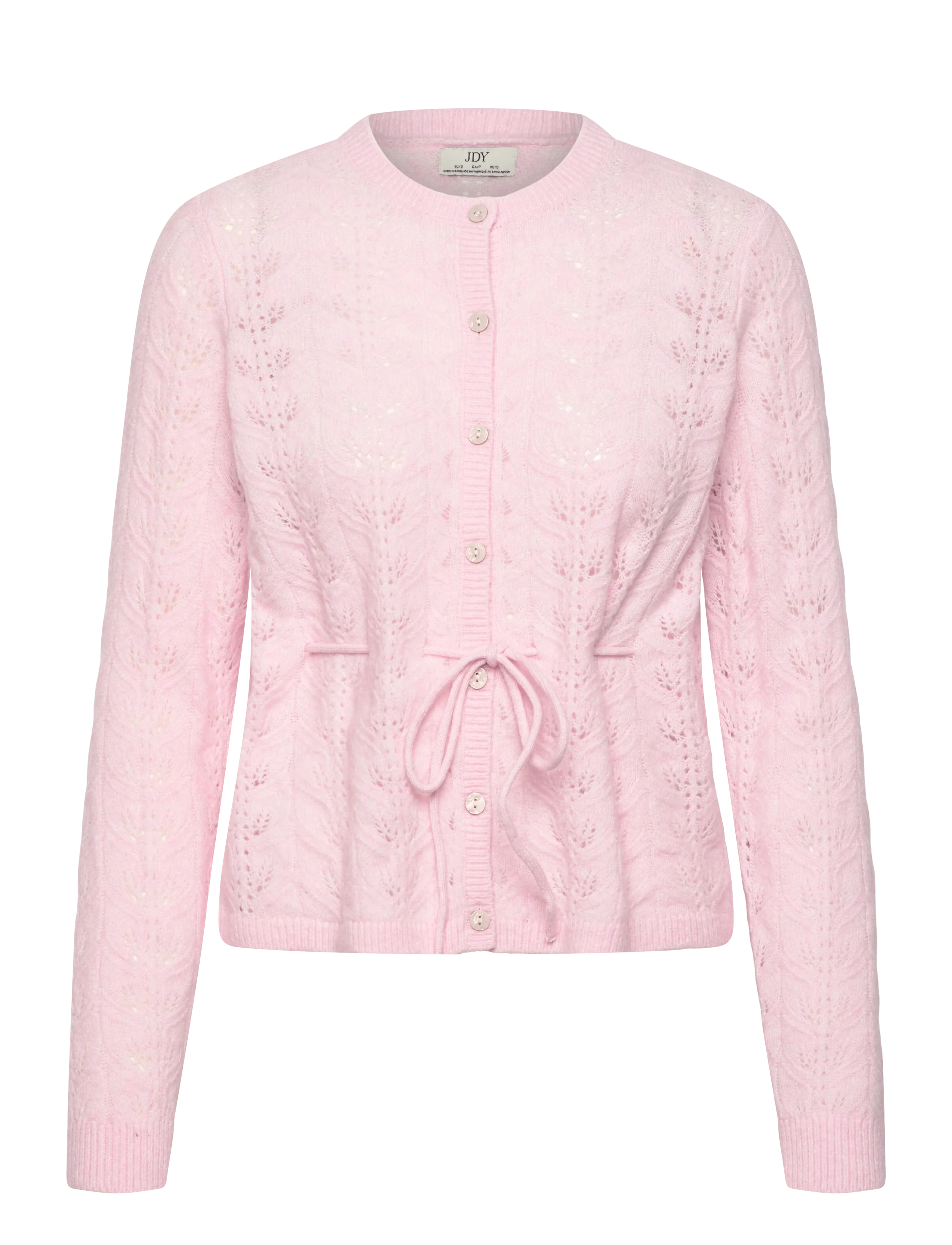 JDY JDYMOON LIFE L/S TIE CARDIGAN KNT - Kudumid - LIGHT PINK / pink/rose