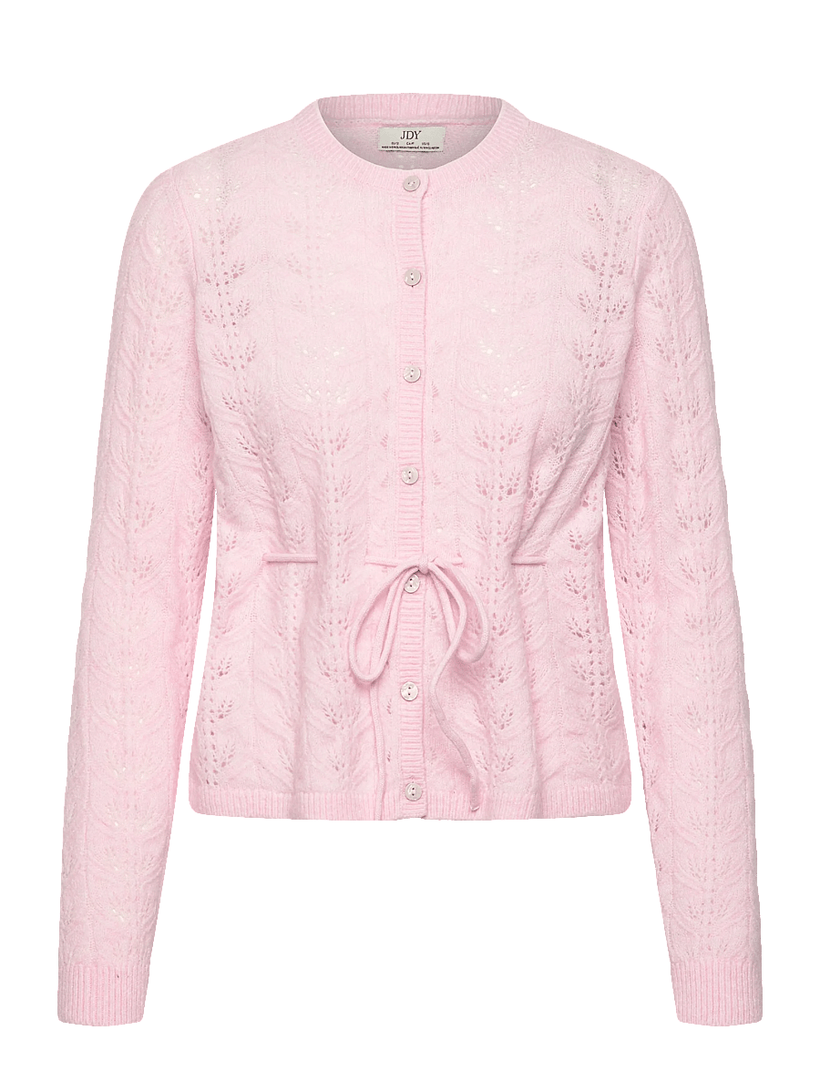 JDY - JDYMOON LIFE L/S TIE CARDIGAN KNT - cardigans - light pink - 0