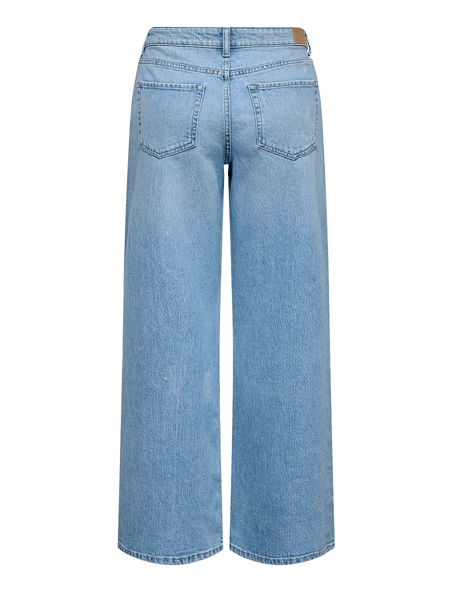 JDY - JDYRUBY MW WID LB 1012 DNM NOOS - brede jeans - light blue denim - 2