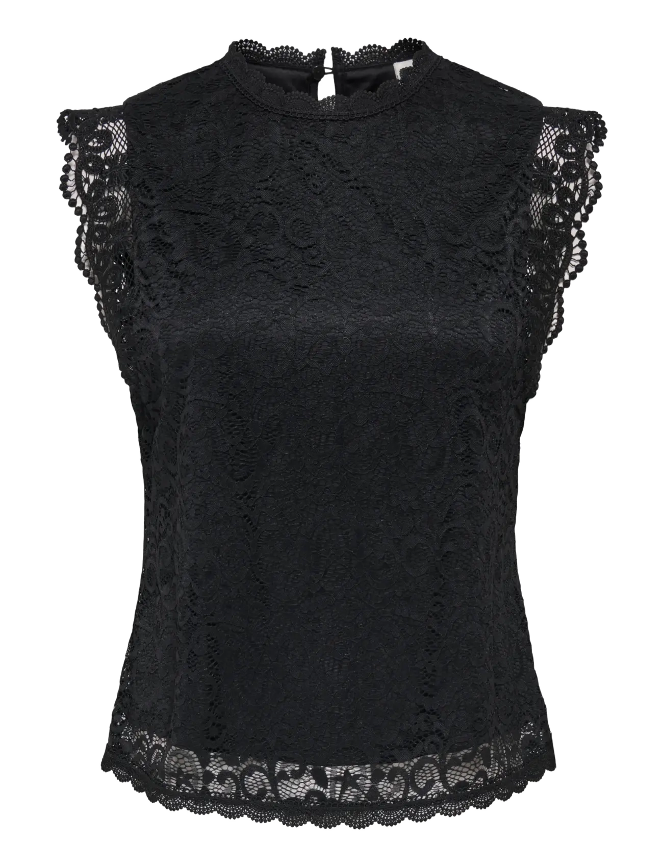 JDY JDYLOTAS S/L LACE TOP JRS NOOS - New arrivals - BLACK / black