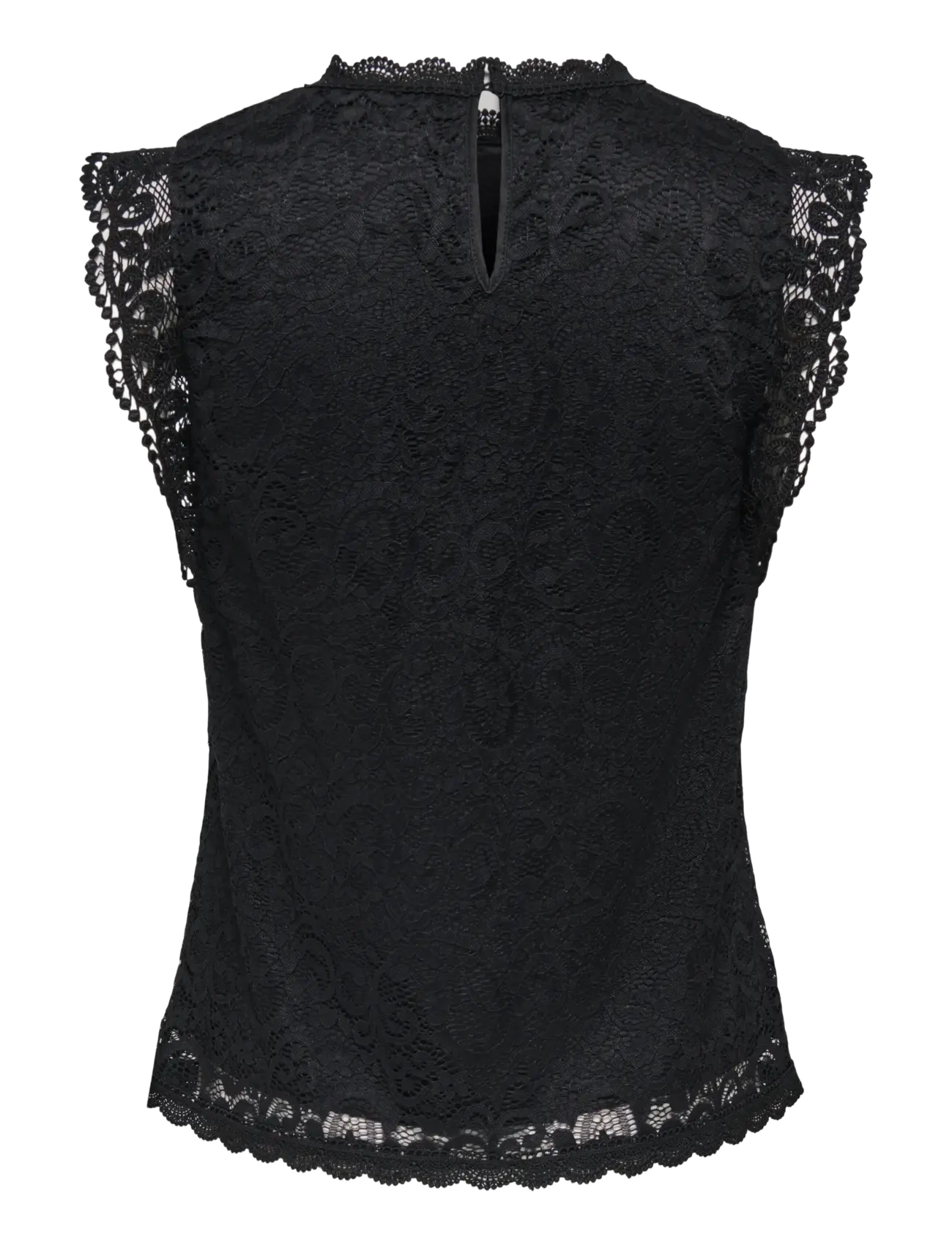JDY - JDYLOTAS S/L LACE TOP JRS NOOS - blouses zonder mouwen - black - 2