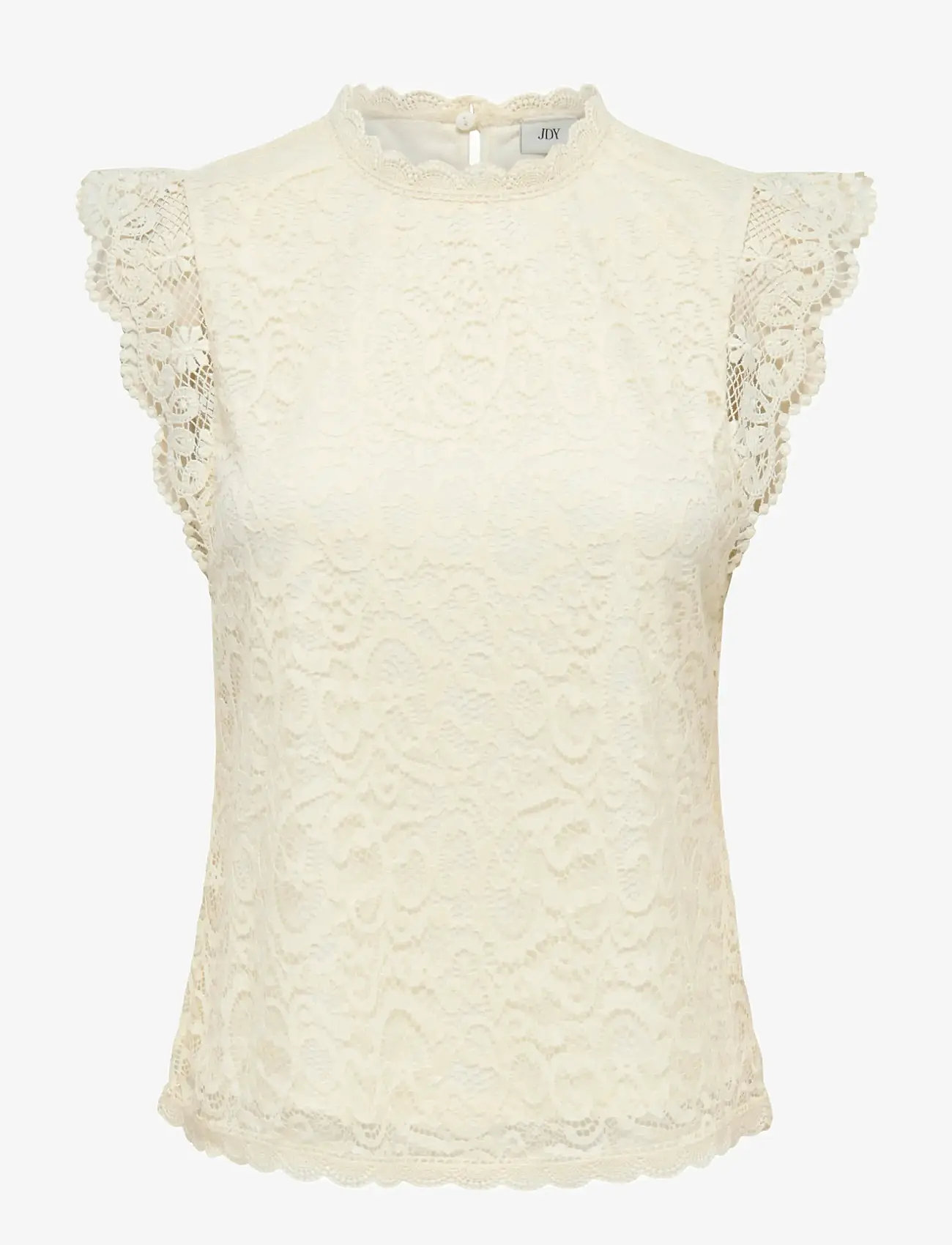 JDY - JDYLOTAS S/L LACE TOP JRS NOOS - Ärmellose blusen - cloud dancer - 1