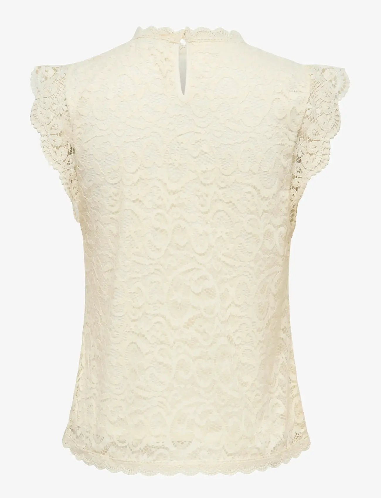 JDY - JDYLOTAS S/L LACE TOP JRS NOOS - Ärmellose blusen - cloud dancer - 2