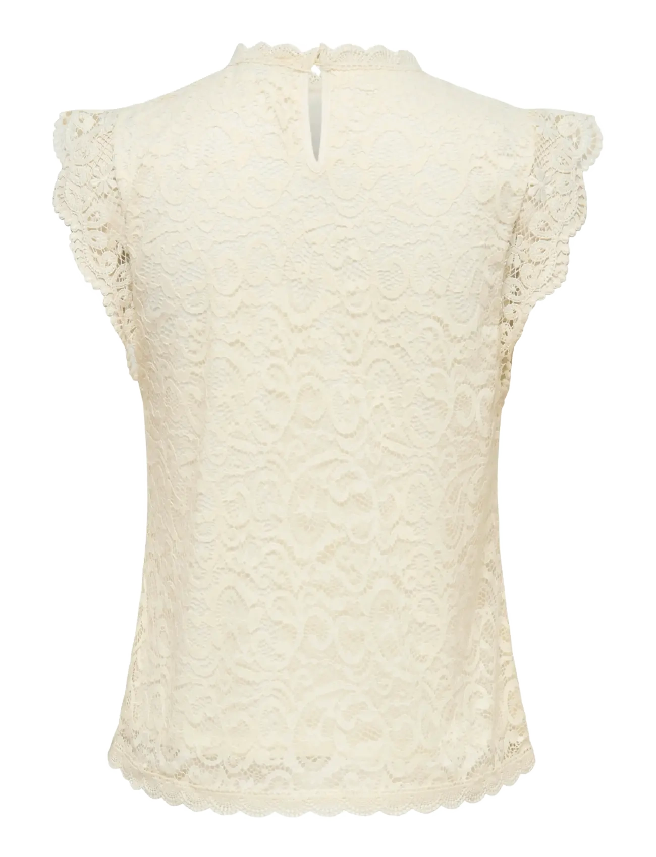 JDY - JDYLOTAS S/L LACE TOP JRS NOOS - Ærmeløse bluser - cloud dancer - 2