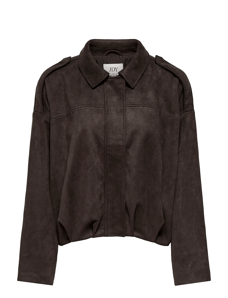 JDY - JDYNIA FAUX SUEDE BAT JACKET OTW NOOS - lette jakker - chocolate torte - 1