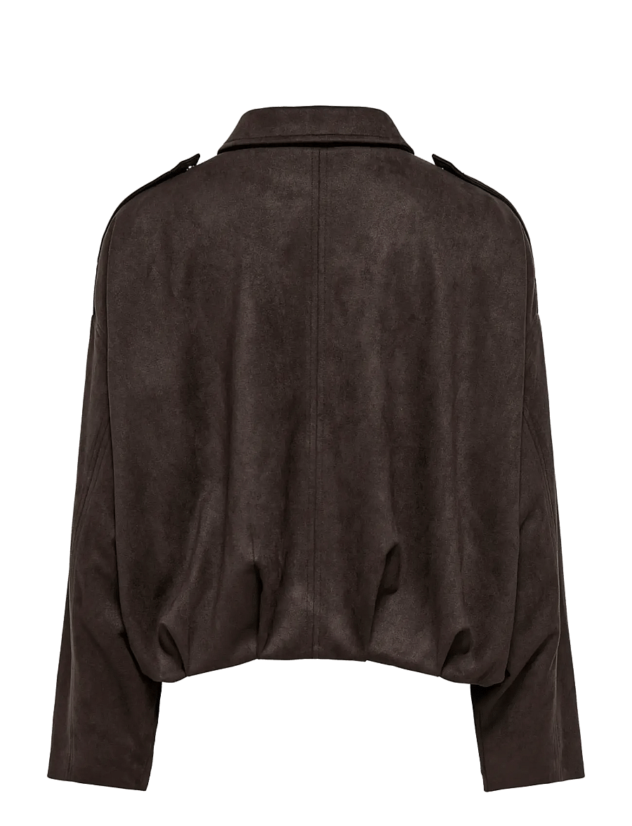 JDY - JDYNIA FAUX SUEDE BAT JACKET OTW NOOS - lette jakker - chocolate torte - 2
