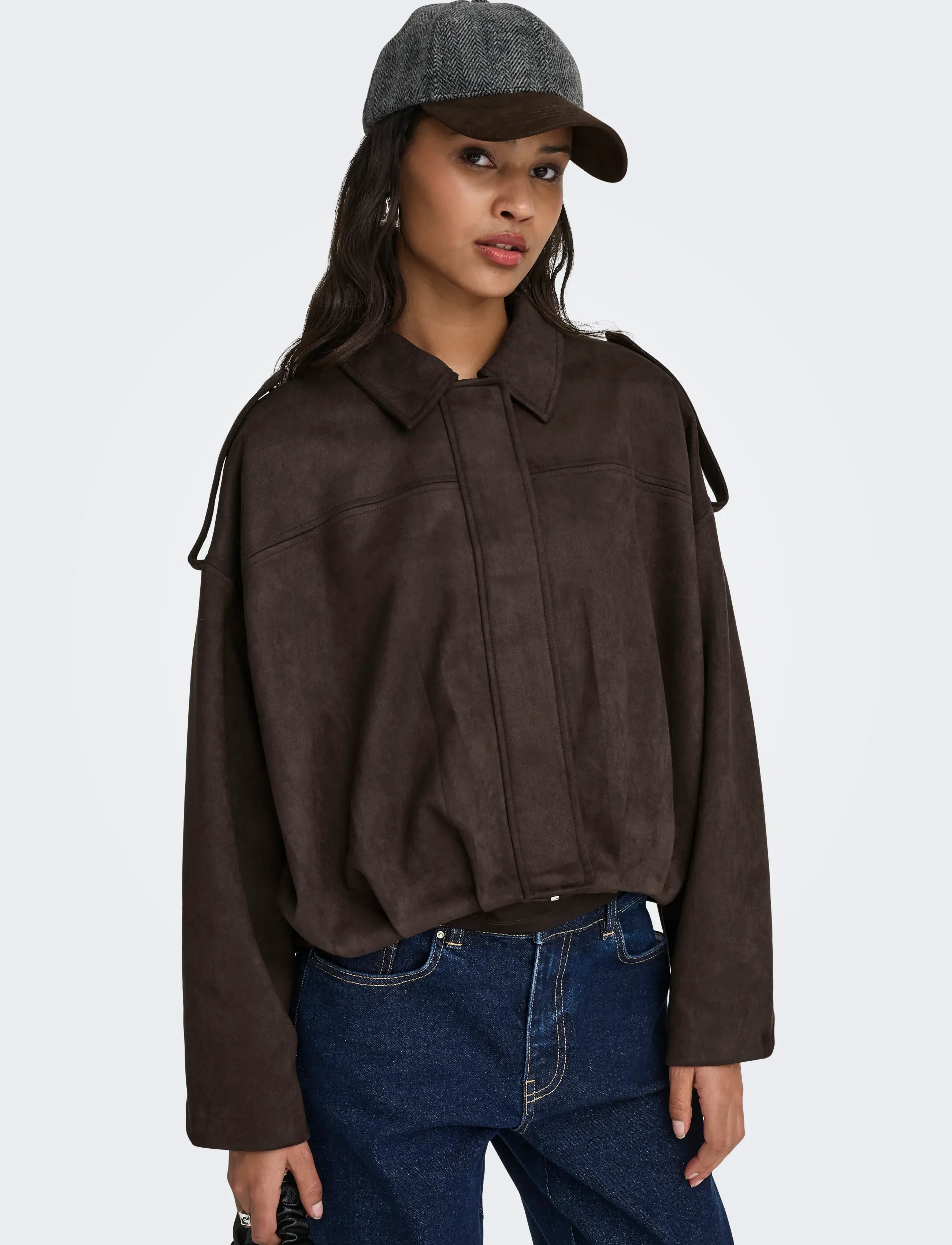 JDY Jdynia Faux Suede Bat Jacket Otw Noos skinnjackor dam – bild 6