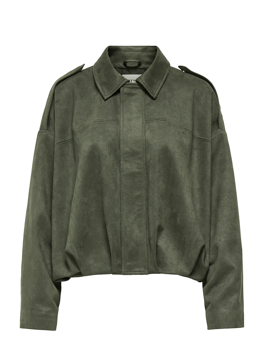 JDY - JDYNIA FAUX SUEDE BAT JACKET OTW NOOS - light jackets - thyme - 1