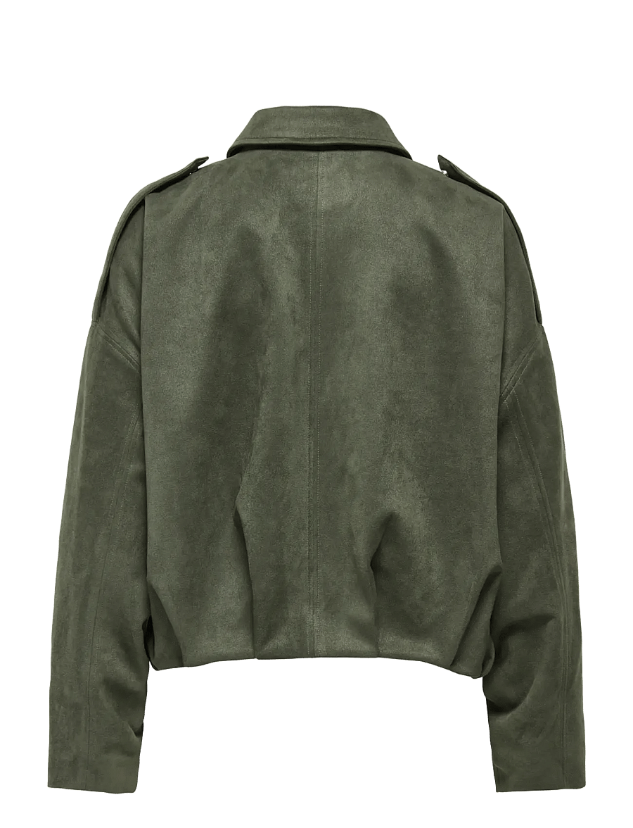 JDY - JDYNIA FAUX SUEDE BAT JACKET OTW NOOS - light jackets - thyme - 2