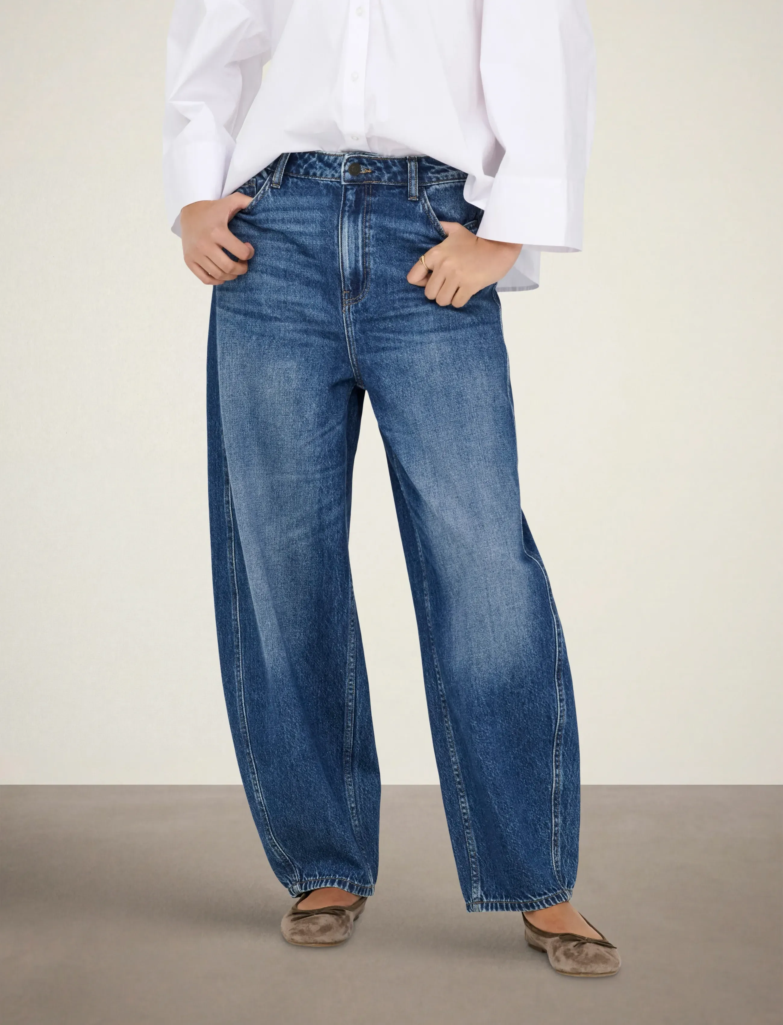 JDY JDYSUSIE MW BARREL MB JEANS DNM NOOS - Last chance - MEDIUM BLUE DENIM / blue