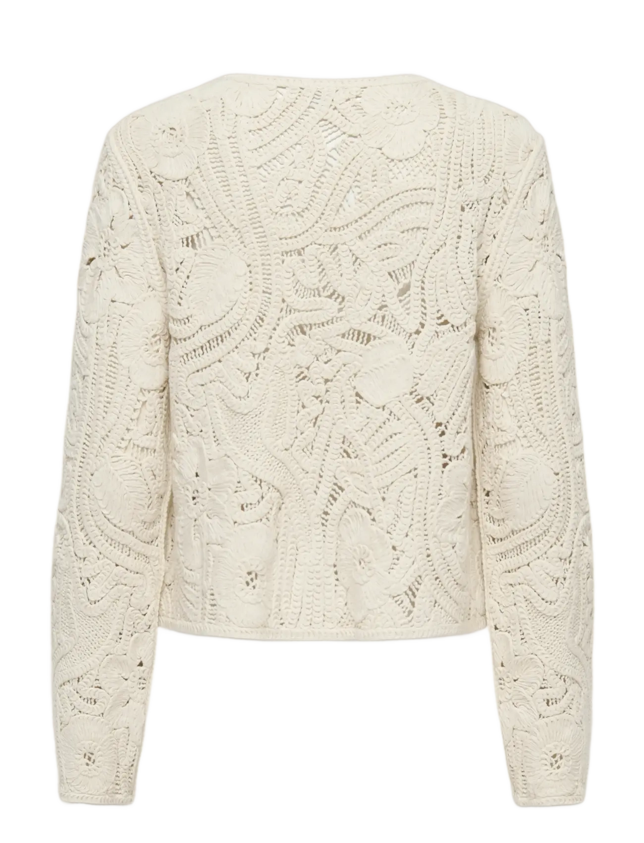 JDY - JDYZANKA L/S CROCHET CARDIGAN JRS - gilets - cloud dancer - 2
