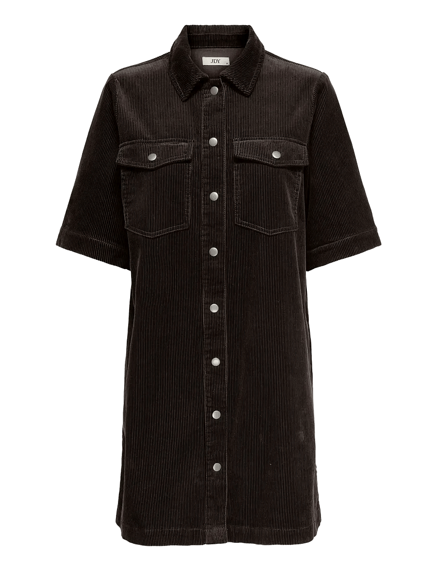 JDY - JDYSHIRAZ S/S BUTTON DRESS PNT NOOS - chocolate torte - 1