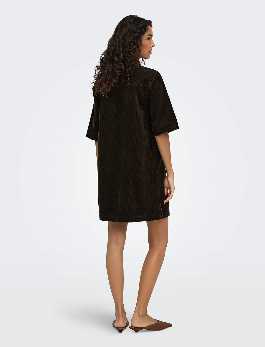 JDY - JDYSHIRAZ S/S BUTTON DRESS PNT NOOS - chocolate torte - 3