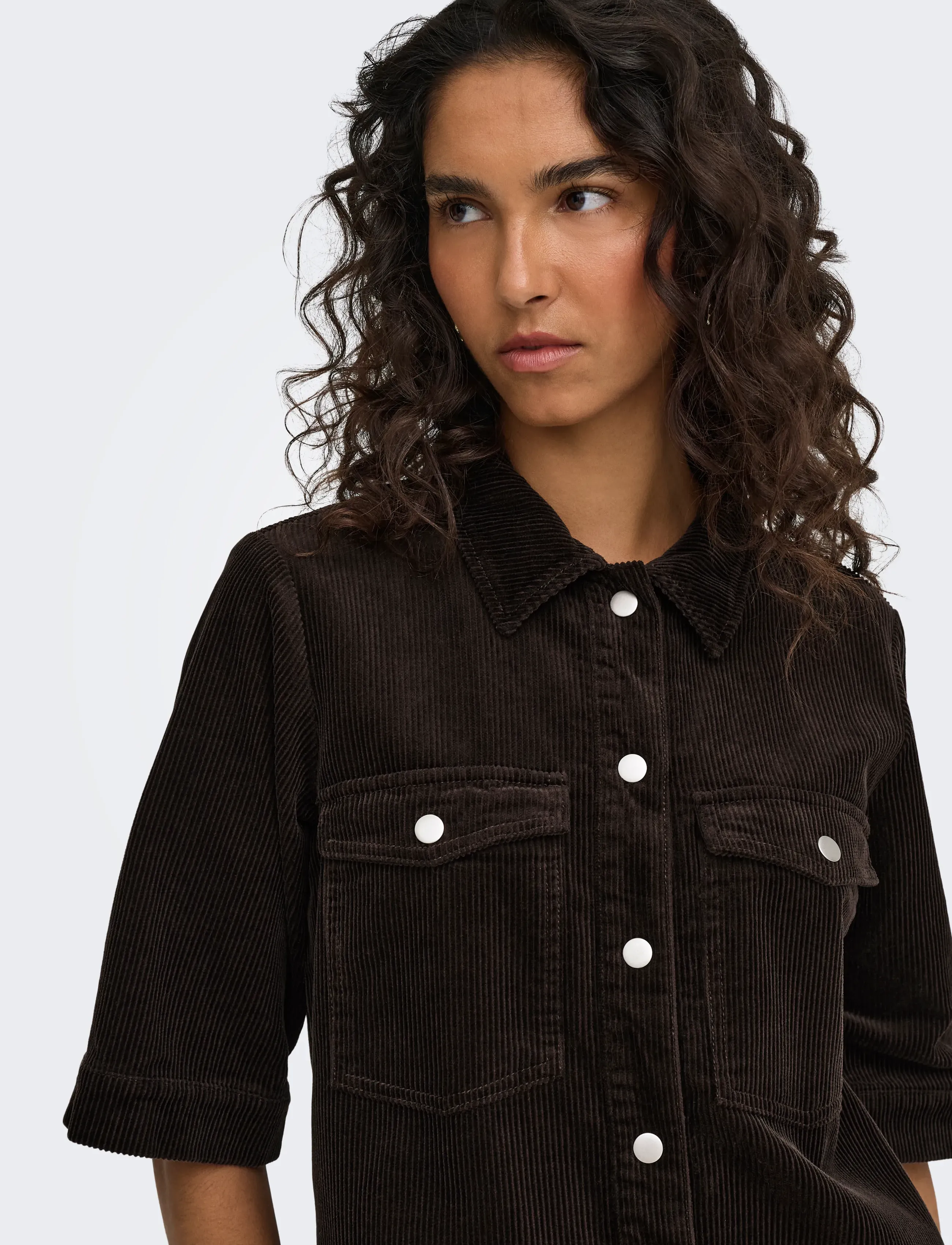 JDY - JDYSHIRAZ S/S BUTTON DRESS PNT NOOS - chocolate torte - 5