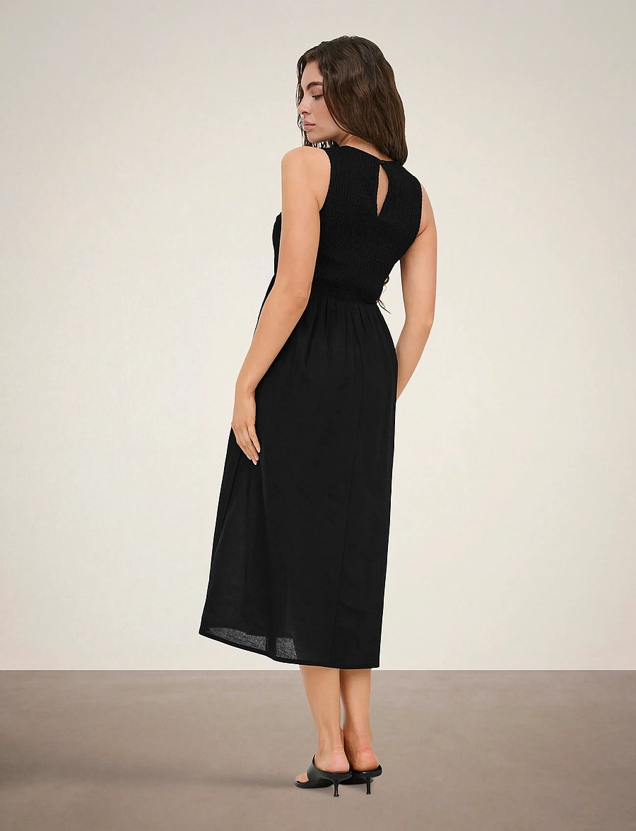 JDY - JDYDIEGO S/L SMOCK MIDI DRESS WVN NOOS - partykleider - black - 3
