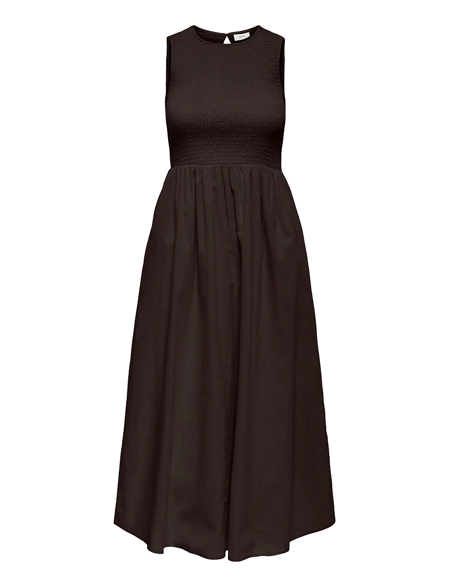 JDY - JDYDIEGO S/L SMOCK MIDI DRESS WVN NOOS - partykleider - chocolate torte - 1