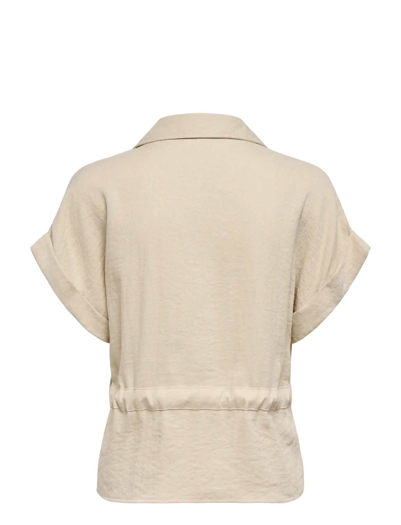 JDY - JDYMILLE S/S ZIP SHIRT WVN NOOS - kurzärmlige hemden - sandshell - 2