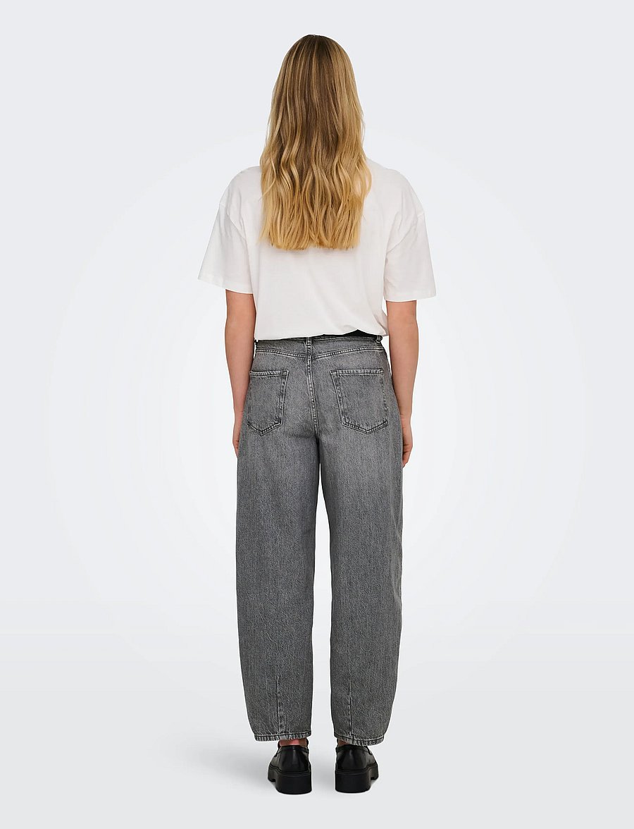 JDY - JDYSUSIE MW BAR MG 1031 JEANS DNM - barrel jeans - medium grey denim - 3