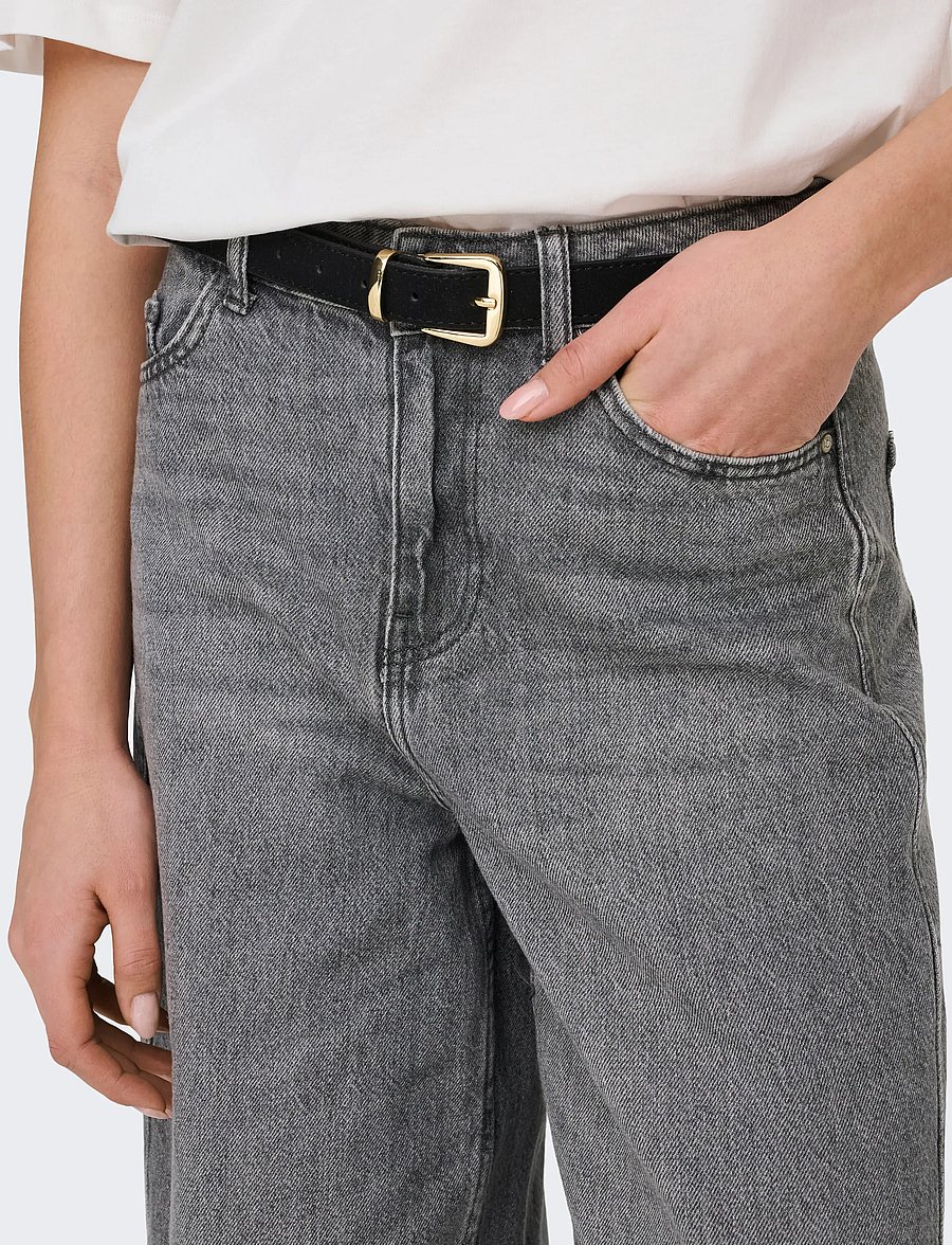 JDY - JDYSUSIE MW BAR MG 1031 JEANS DNM - barrel jeans - medium grey denim - 5