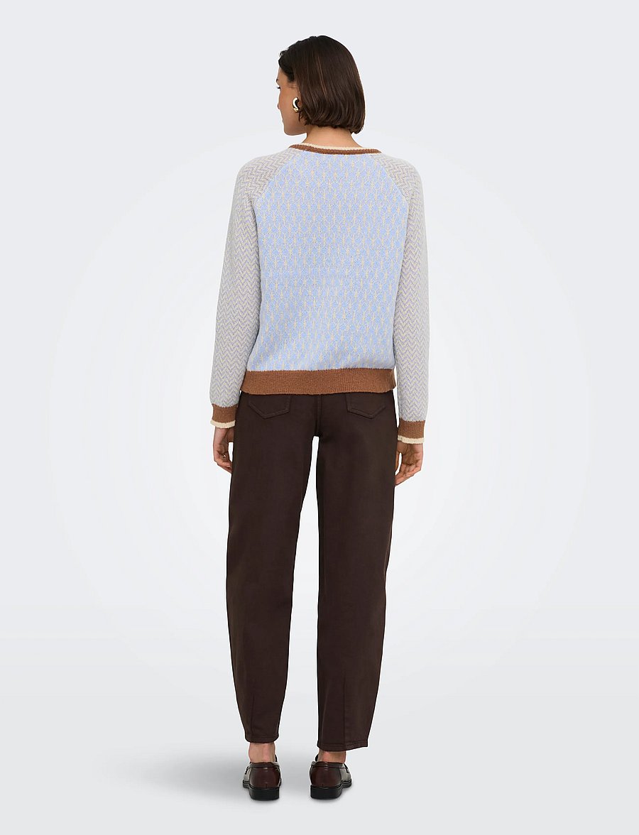 JDY - JDYBRYN LIFE L/S ONECK JACQ PULLOVER KNT - kampsunid - crÈme brÛlÉe - 3