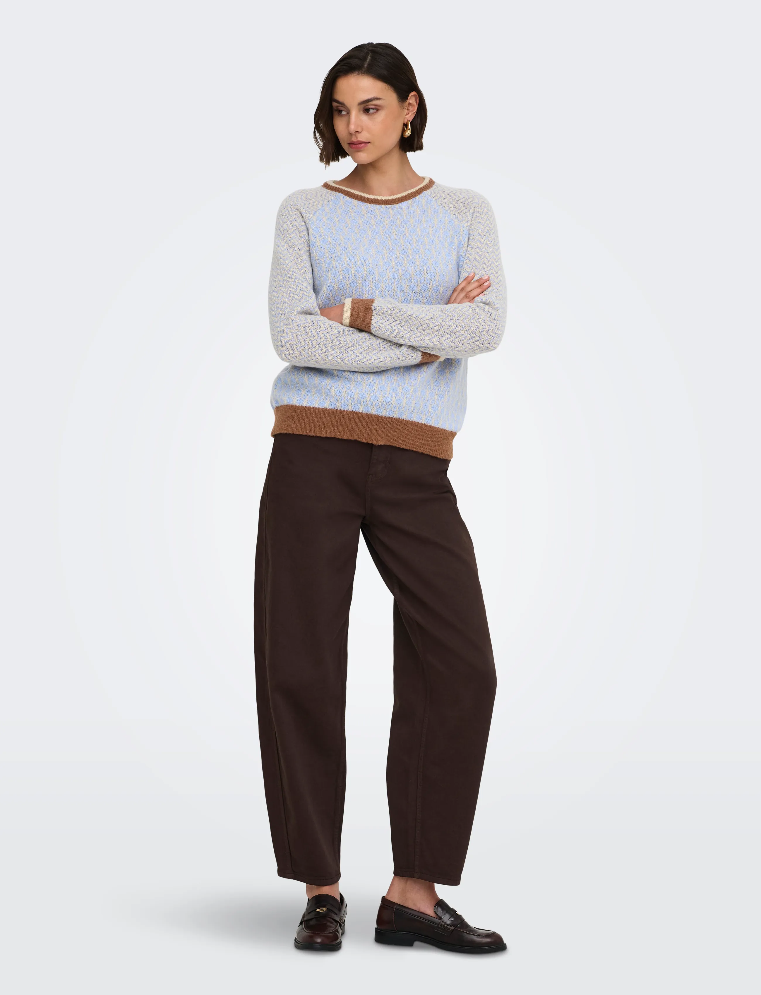 JDY - JDYBRYN LIFE L/S ONECK JACQ PULLOVER KNT - kampsunid - crÈme brÛlÉe - 4