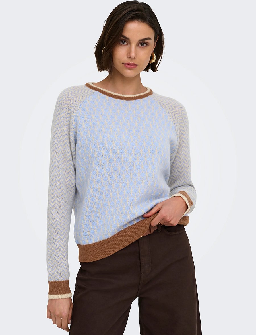 JDY - JDYBRYN LIFE L/S ONECK JACQ PULLOVER KNT - kampsunid - crÈme brÛlÉe - 5