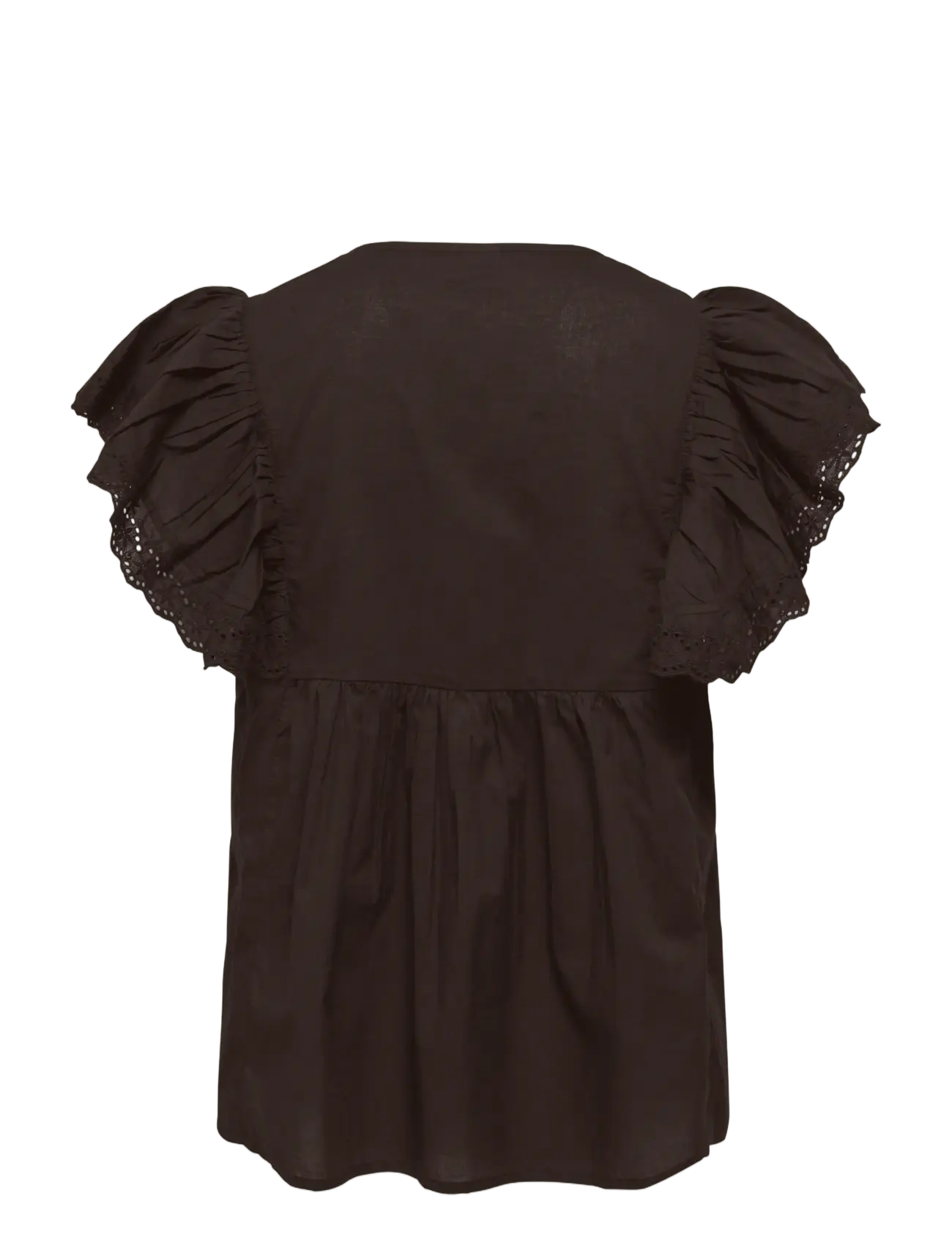 JDY - JDYSIGGA S/S TOP WVN - kortærmede bluser - chocolate torte - 2