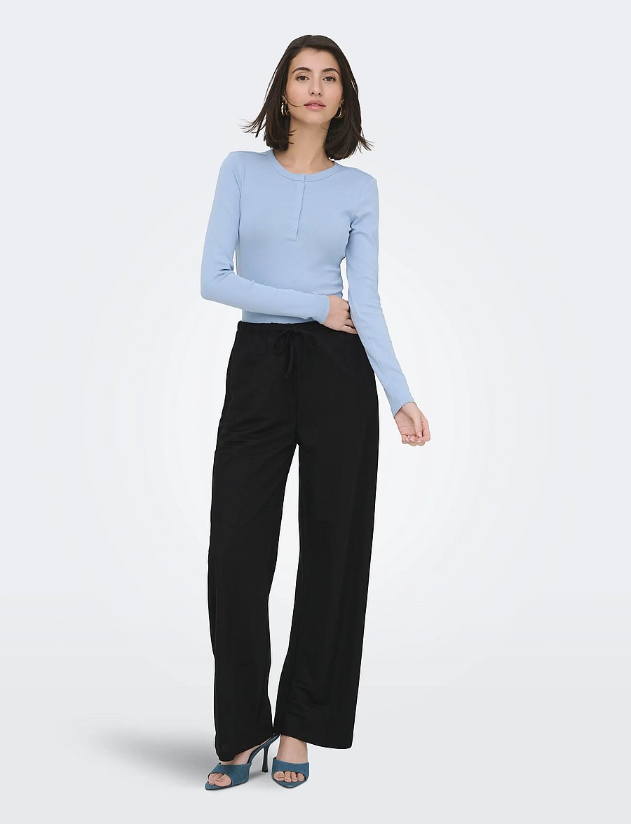 JDY - JDYLESLIE PANT JRS NOOS - vida byxor - black - 4