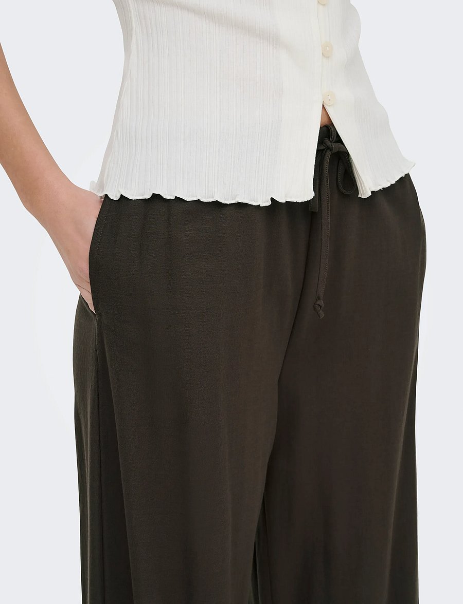 JDY - JDYLESLIE PANT JRS NOOS - laia säärega püksid - chocolate brown - 5