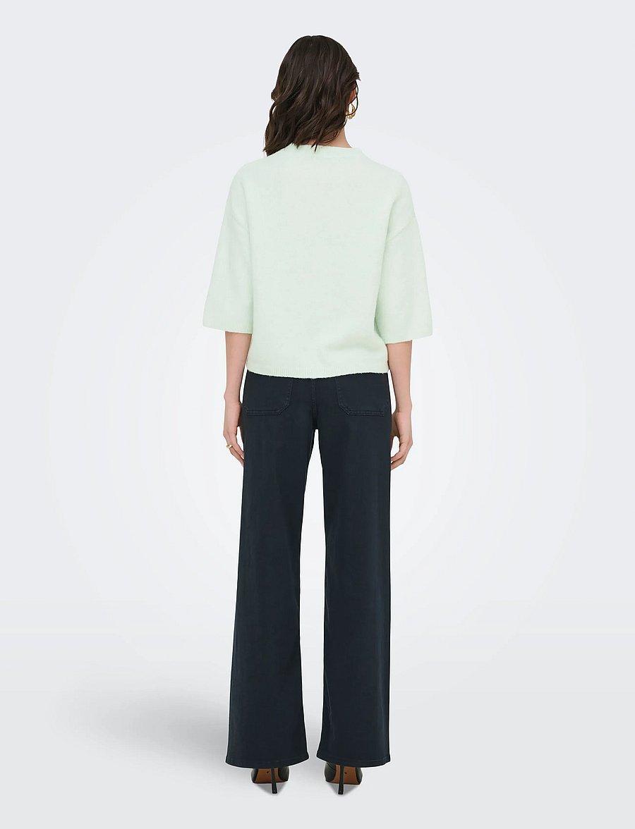 JDY - JDYCHLOE LIFE 3/4 ON PULLOVER KNT NOOS - striktrøjer - morning mist - 3