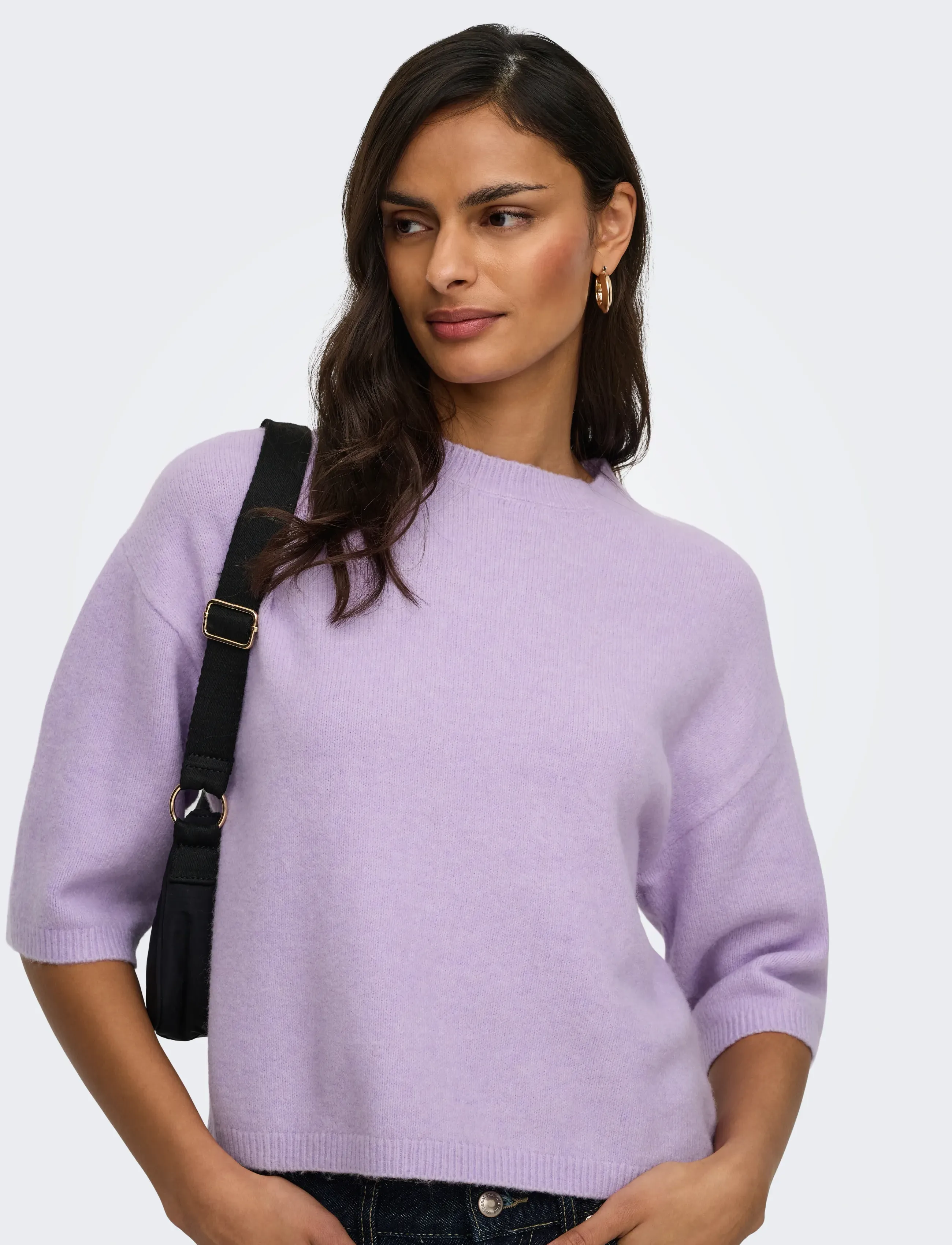 JDY JDYCHLOE LIFE 3/4 ON PULLOVER KNT NOOS - Naistele - PASTEL LILAC / purple