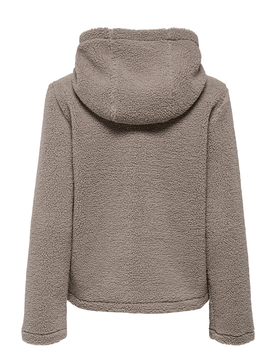 JDY - JDYREBA TEDDY HOOD JACKET OTW YFM - fleece & midlayer - fungi - 2