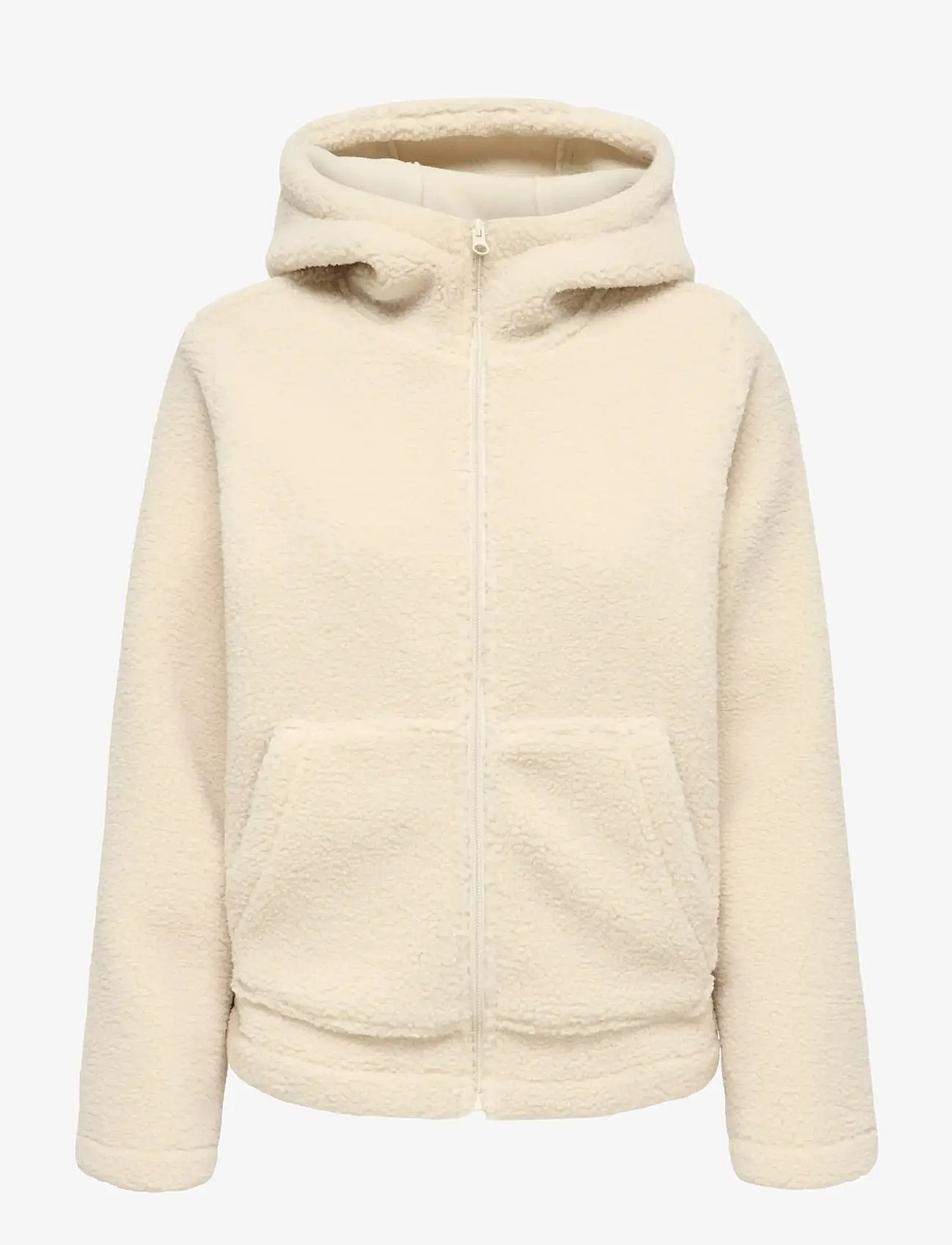 JDY - JDYREBA TEDDY HOOD JACKET OTW YFM - fliisid ja vahekihina kantavad jakid - pumice stone - 1