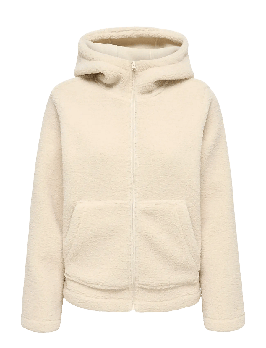 JDY - JDYREBA TEDDY HOOD JACKET OTW YFM - polaires et couches intermédiaires - pumice stone - 1