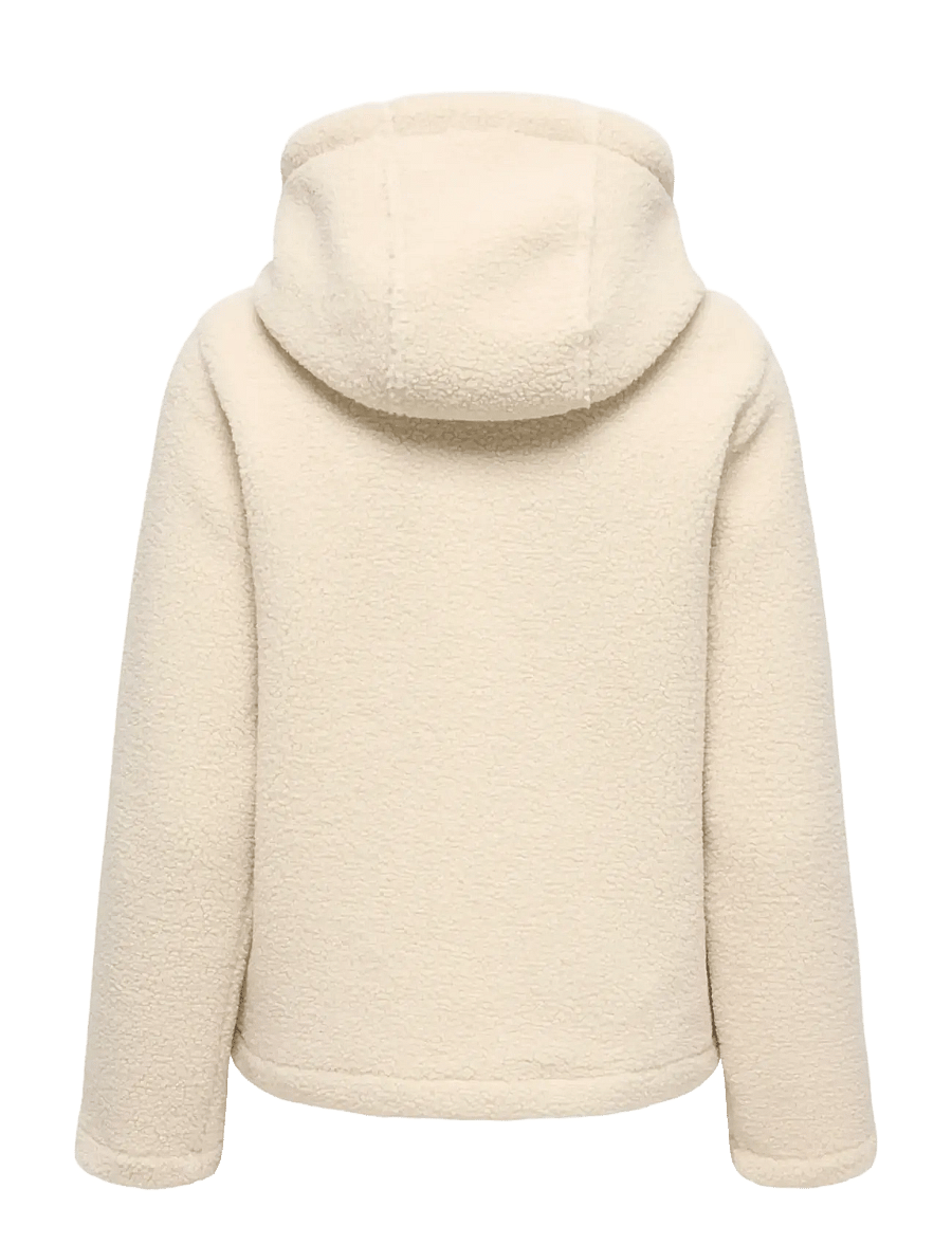 JDY - JDYREBA TEDDY HOOD JACKET OTW YFM - polaires et couches intermédiaires - pumice stone - 2