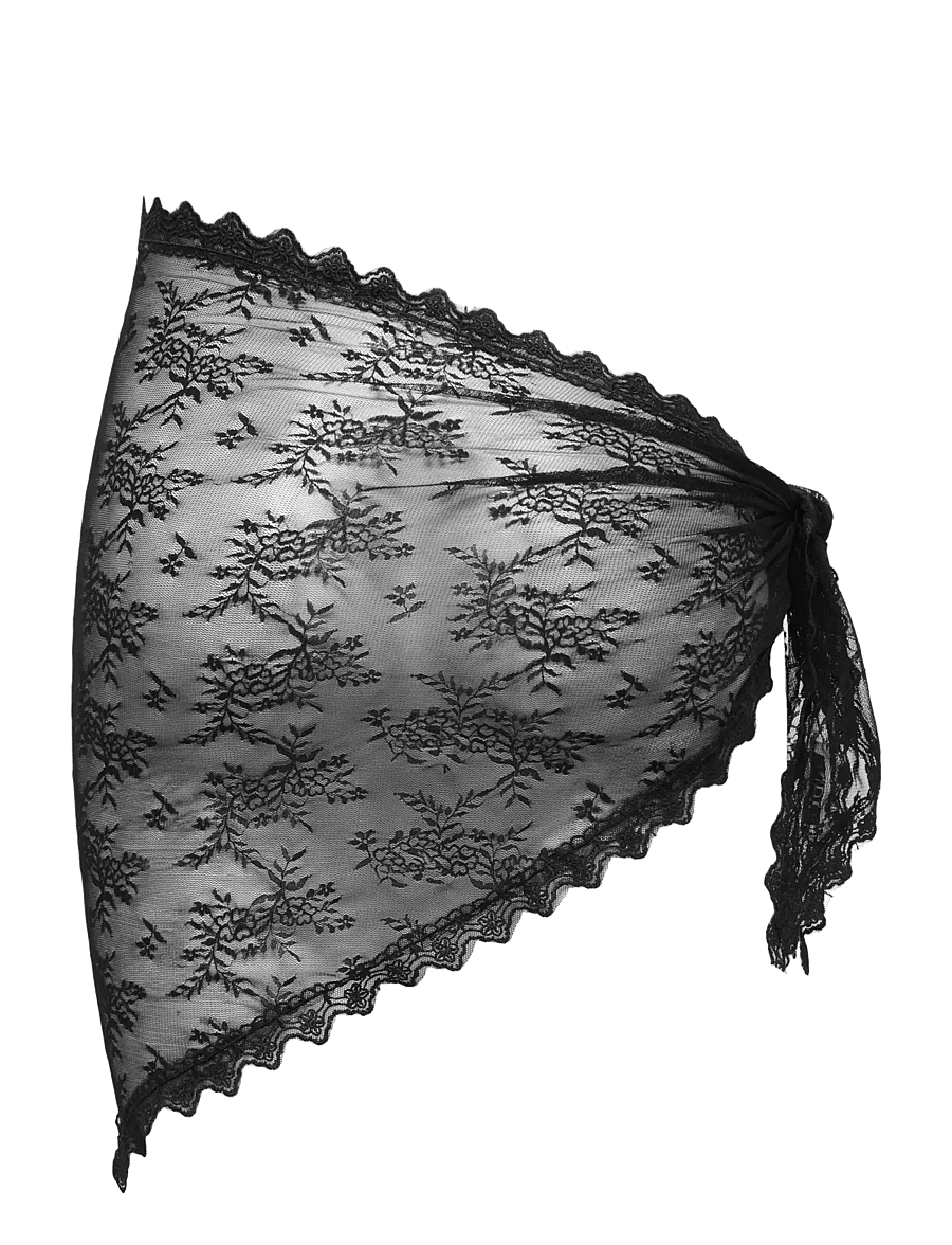 JDY - JDYSAFIRA LACE SCARF WVN EXP - tynde tørklæder - black - 2