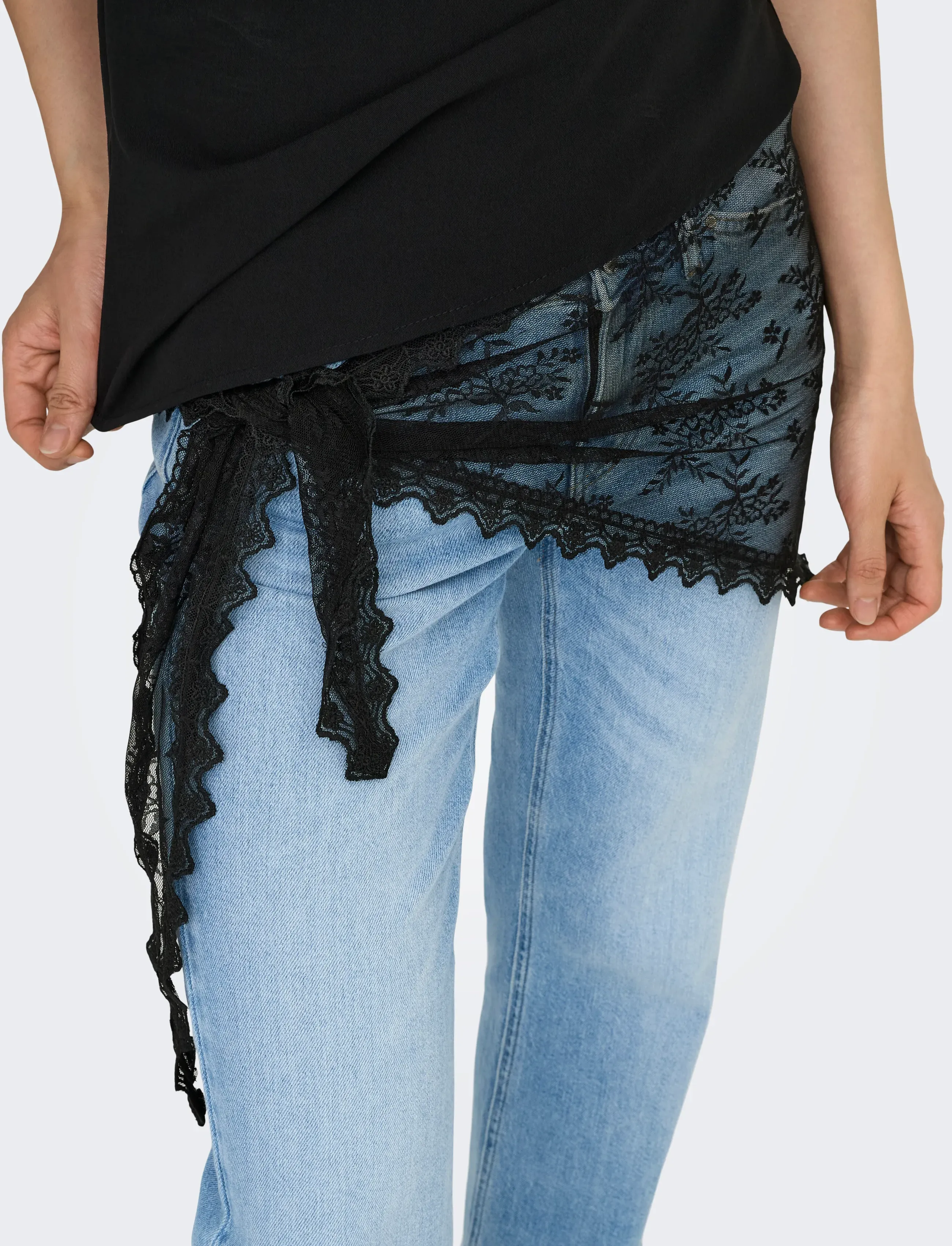 JDY - JDYSAFIRA LACE SCARF WVN EXP - tynde tørklæder - black - 5