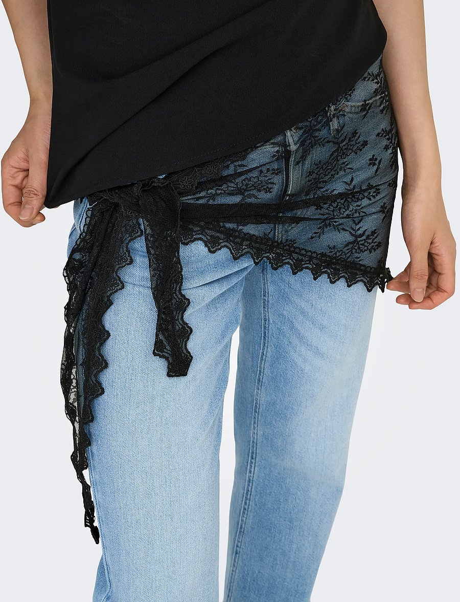 JDY - JDYSAFIRA LACE SCARF WVN EXP - tynde tørklæder - black - 5