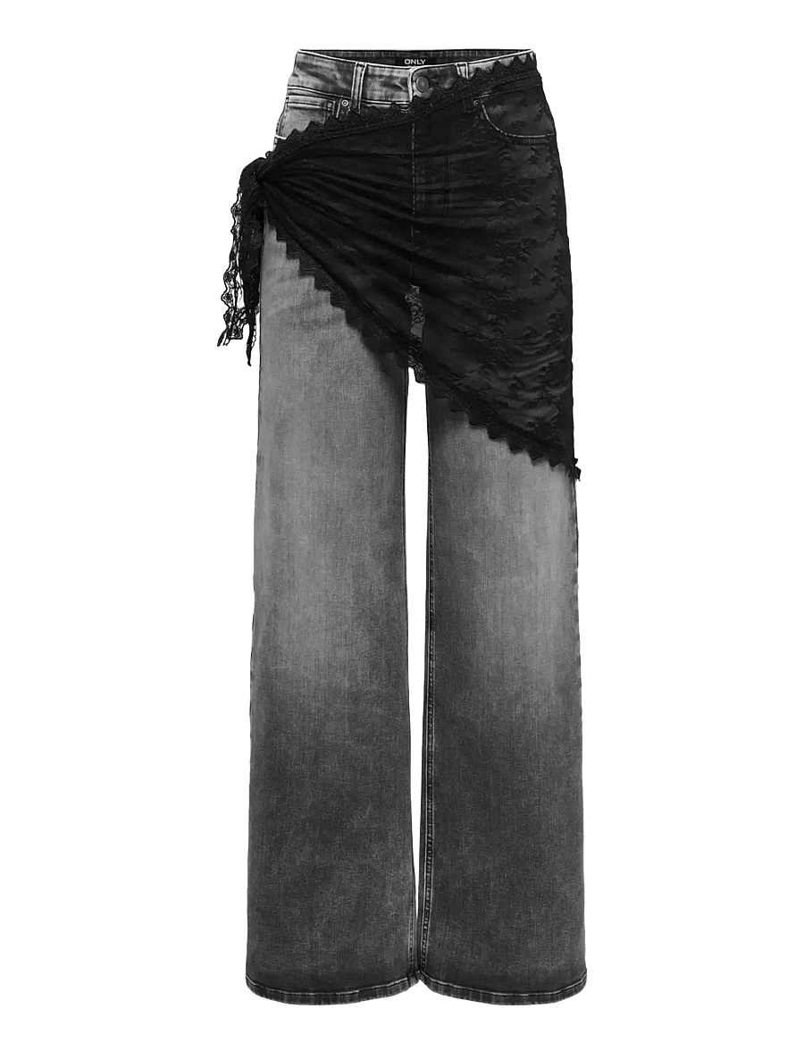JDY - JDYSAFIRA LACE SCARF WVN EXP - tynde tørklæder - black - 3