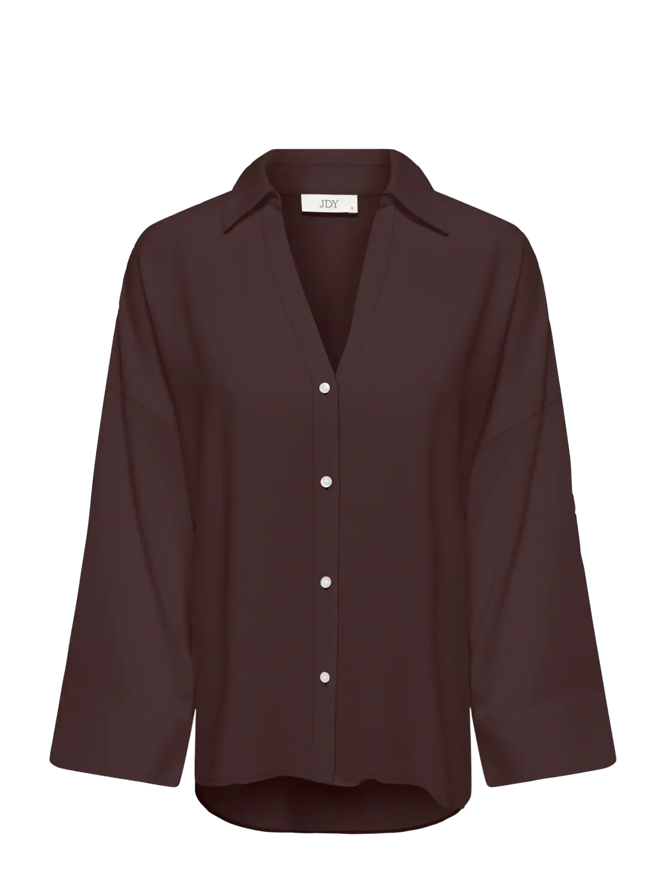 JDY JDYLAUREL LIFE 7/8 SHIRT WVN - Blouses & Shirts - COFFEE BEAN / brown
