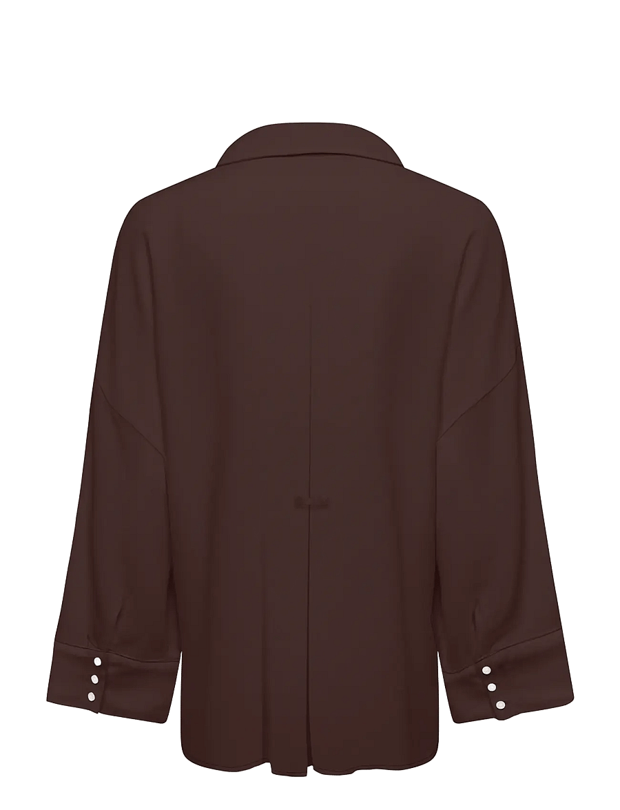JDY - JDYLAUREL LIFE 7/8 SHIRT WVN - langærmede skjorter - coffee bean - 1